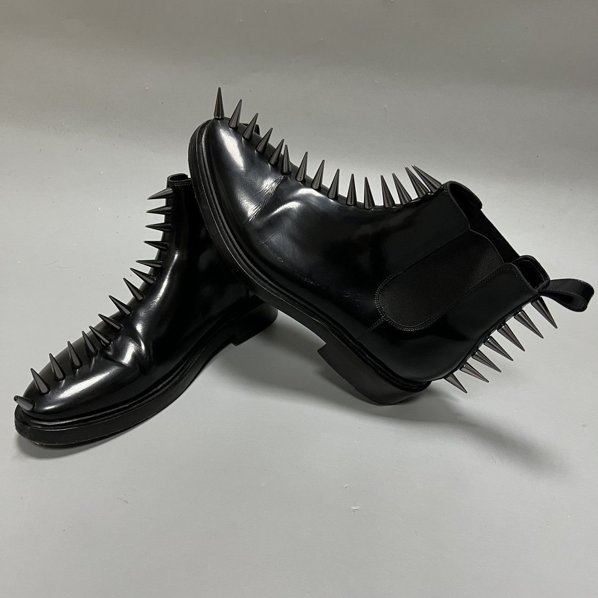Balenciaga Balenciaga Spike Accents Leather Chelsea Boots Black men's Size US 6.5 / EU 39-40 - 4 Thumbnail