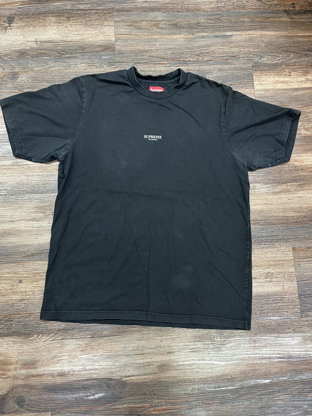 Supreme Supreme First Tee Black Grailed