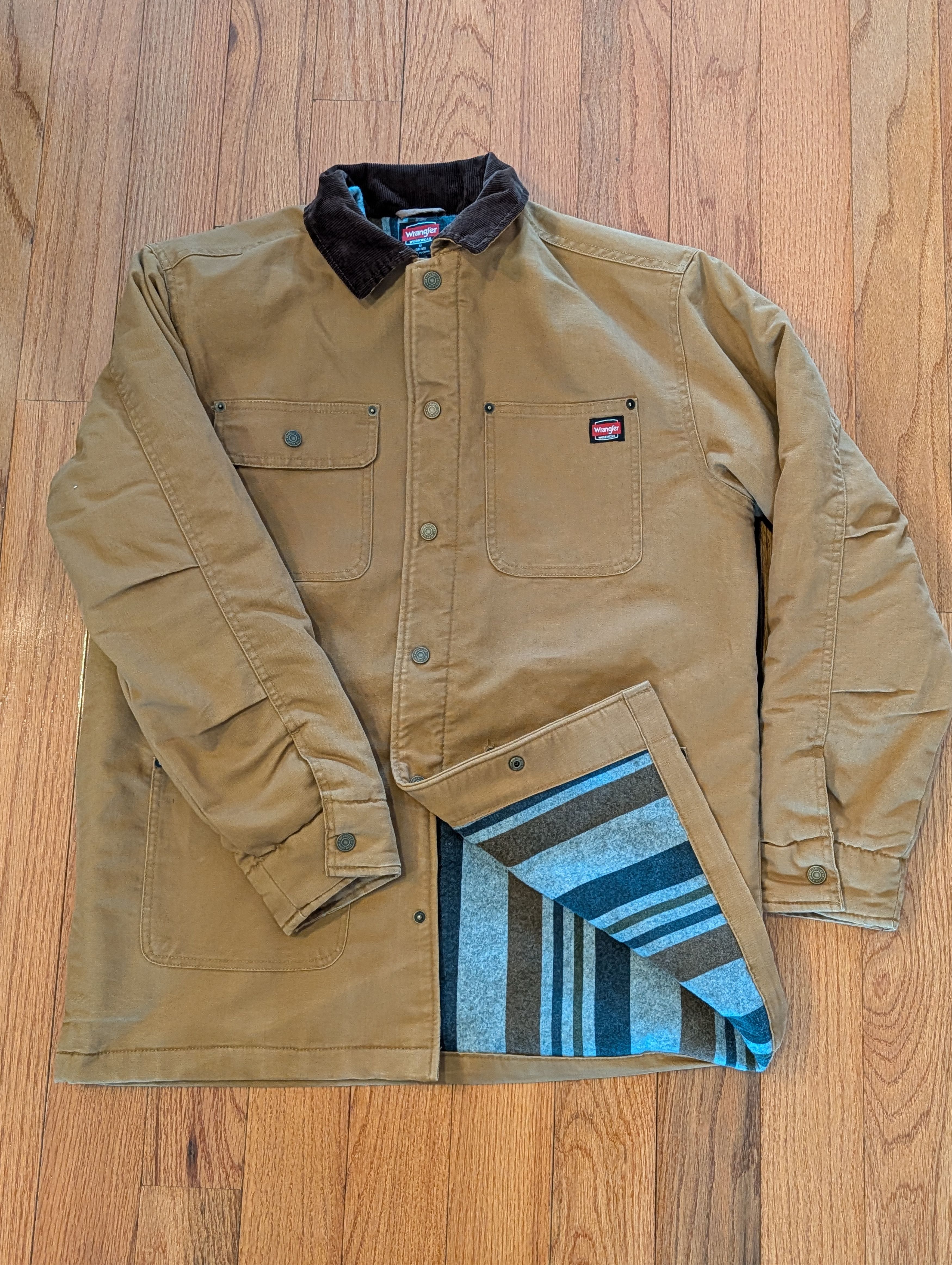 Wrangler Wrangler Workwear Canvas Shirt Jacket Quilt Corduroy Collar Size US M / EU 48-50 / 2 - 1 Thumbnail