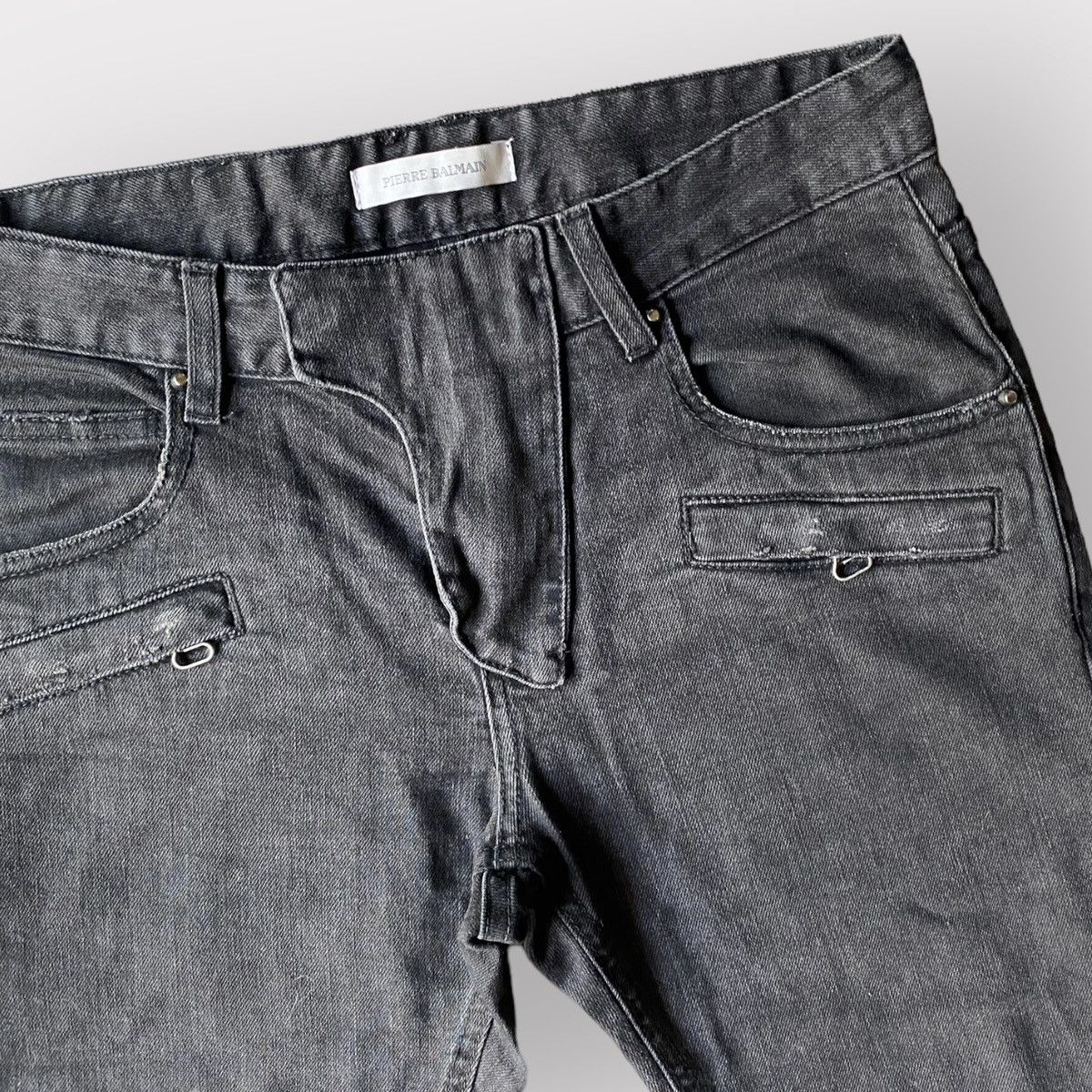 Balmain × Pierre Balmain Pierre Balmain Biker Jeans Size US 30 / EU 46 - 2 Thumbnail
