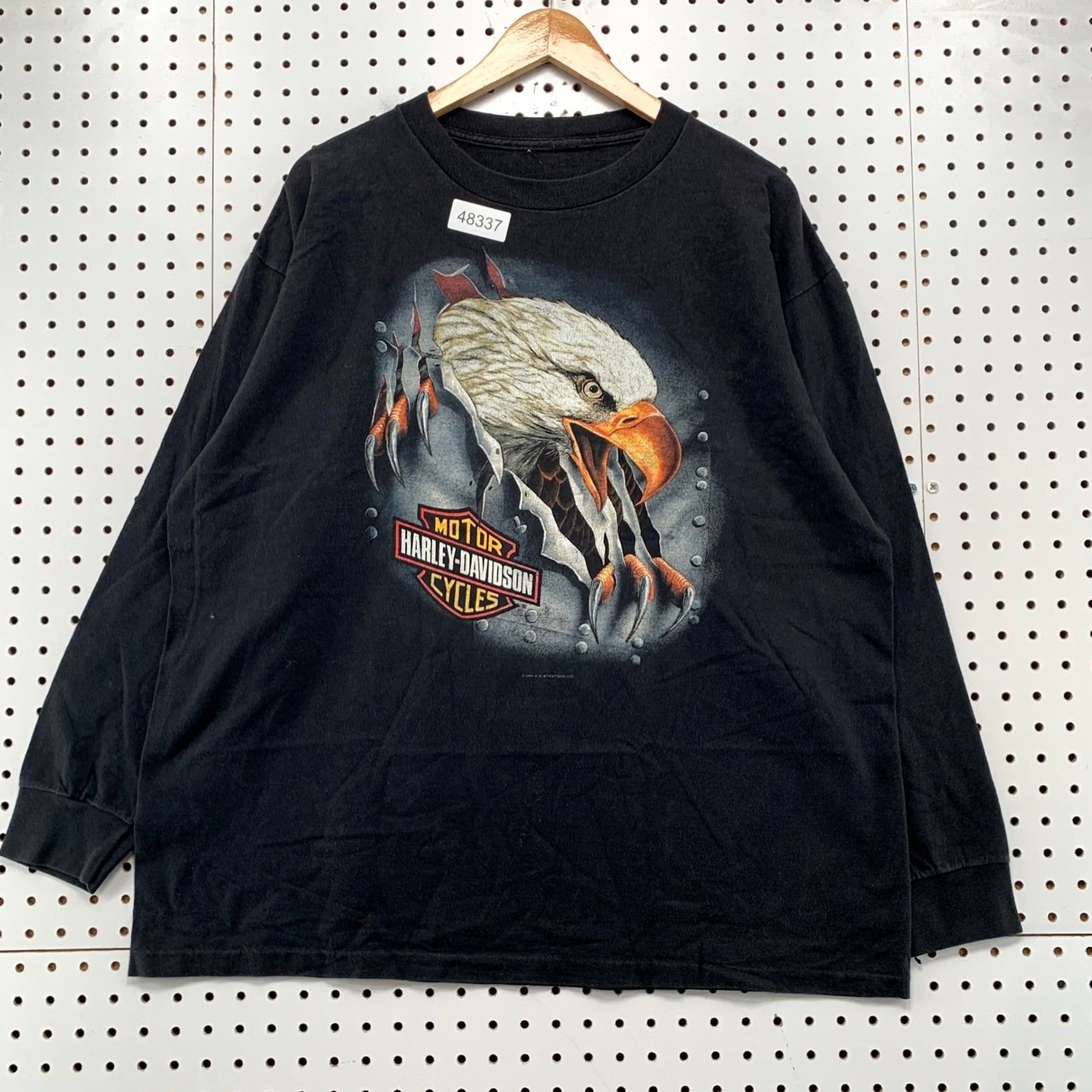 Harley Davidson VINTAGE Harley-Davidson Shirt Mens XXL Black Long Sleeve Chicago Crew Neck Graphic Print 1990s 90s Retro Motorcycle Rock Size US XXL / EU 58 / 5 - 2 Thumbnail