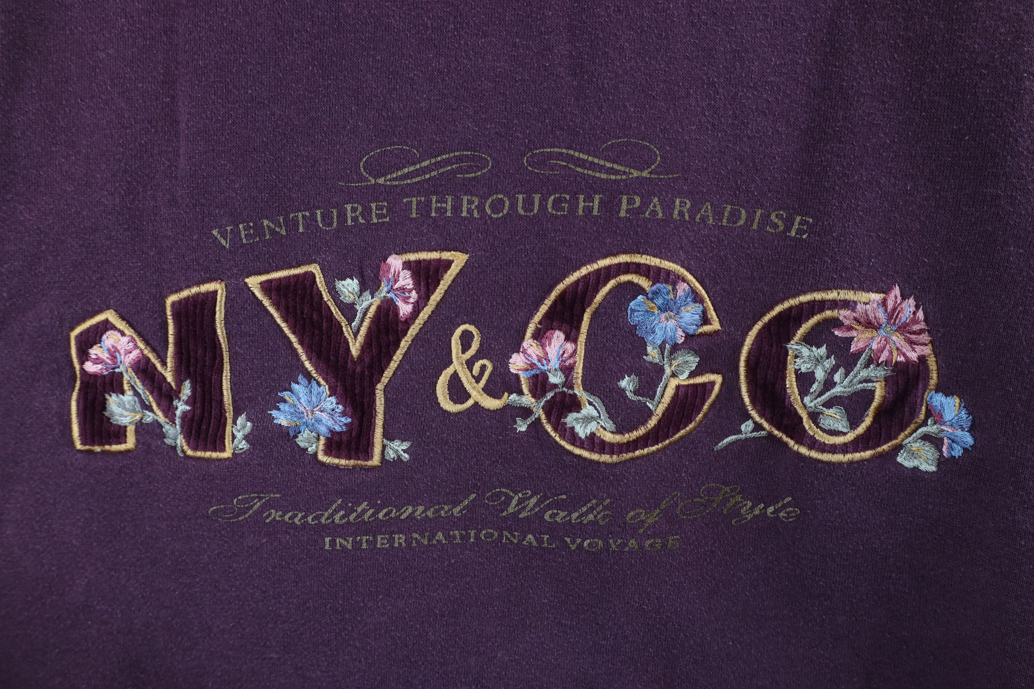 Vintage Vintage 90s Streetwear New York Flower Corduroy Sweatshirt Size XL / US 12-14 / IT 48-50 - 4 Thumbnail