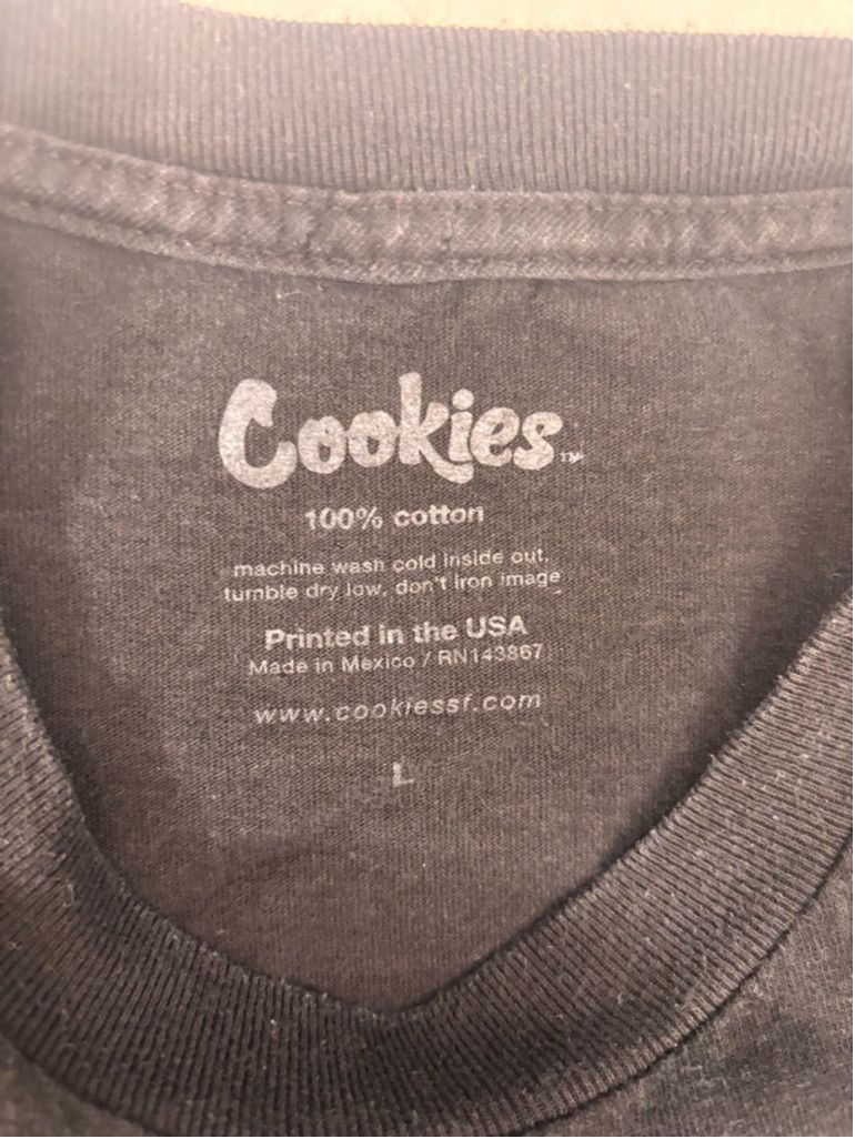 Cookies Men's Cookies T-shirt Size L Black Short Sleeve Size US L / EU 52-54 / 3 - 8 Thumbnail