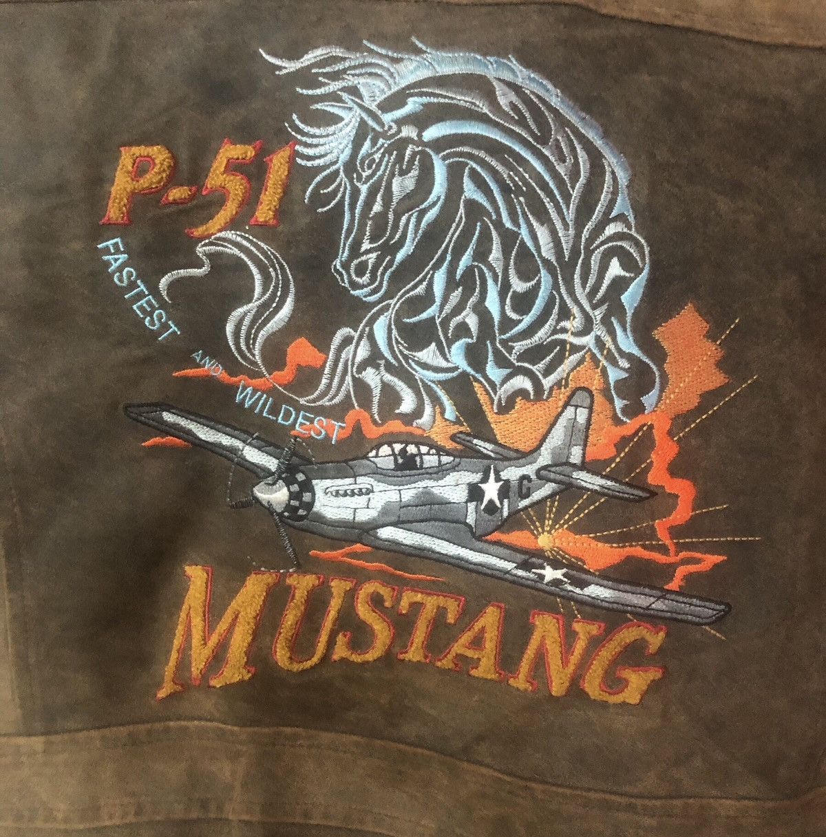 Vintage Vintage Peerless Mustang P-51 Fighter Pilot Jacket Size US XL / EU 56 / 4 - 7 Thumbnail