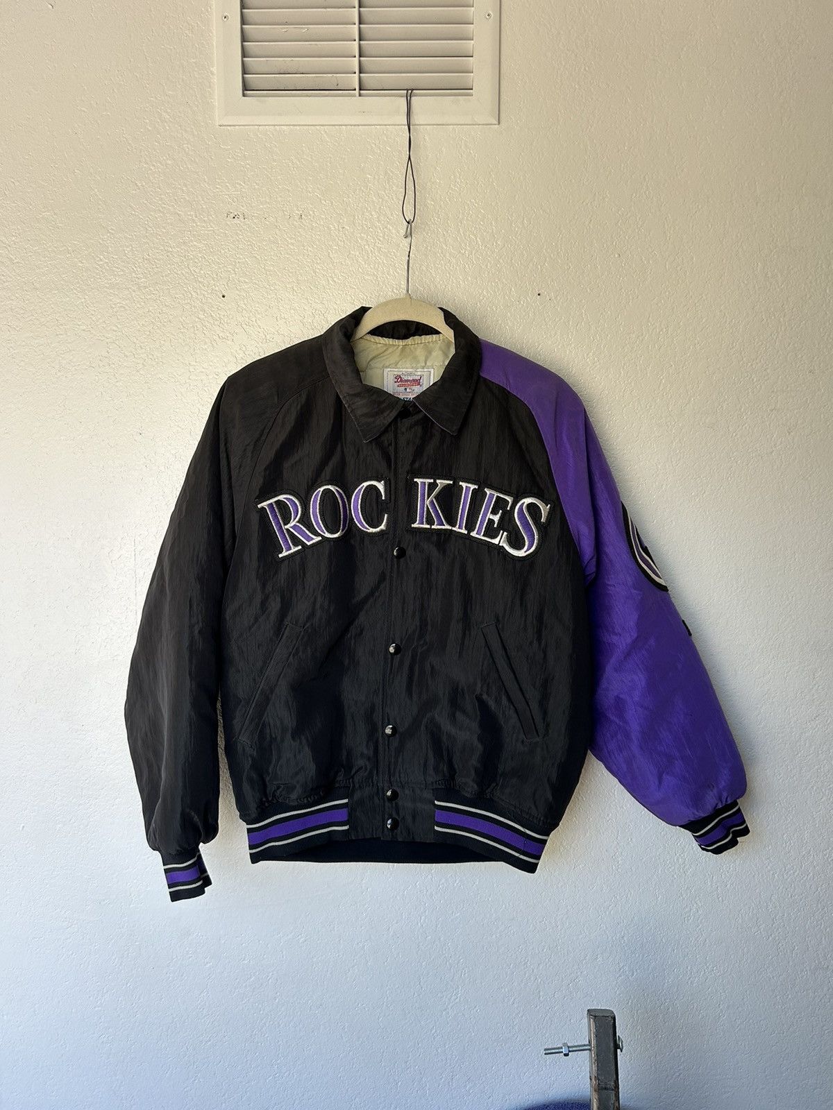 Starter Rare find Colorado Rockies 90s bomber varsity jacket Size US S / EU 44-46 / 1 - 1 Thumbnail