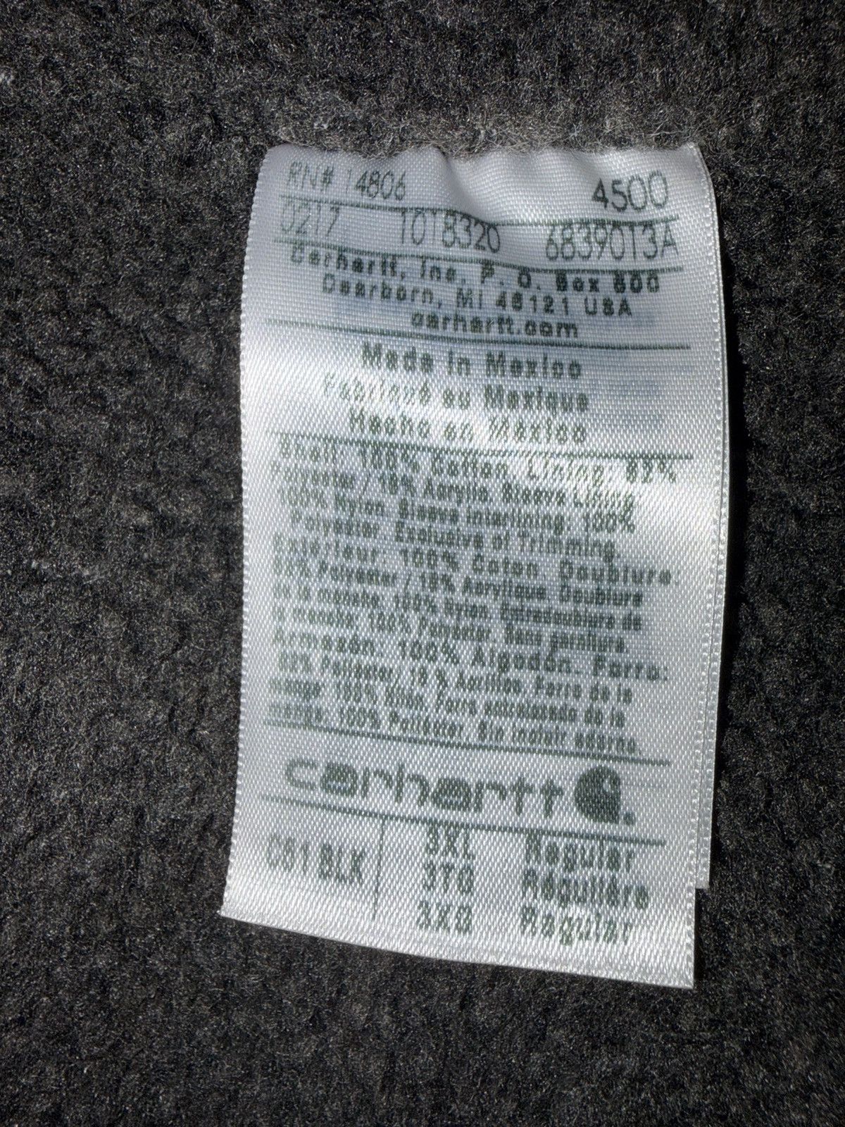 Carhartt Carhartt Work Jacket Full Zip sherpa lined C61 3XL Size US XXL / EU 58 / 5 - 14 Thumbnail
