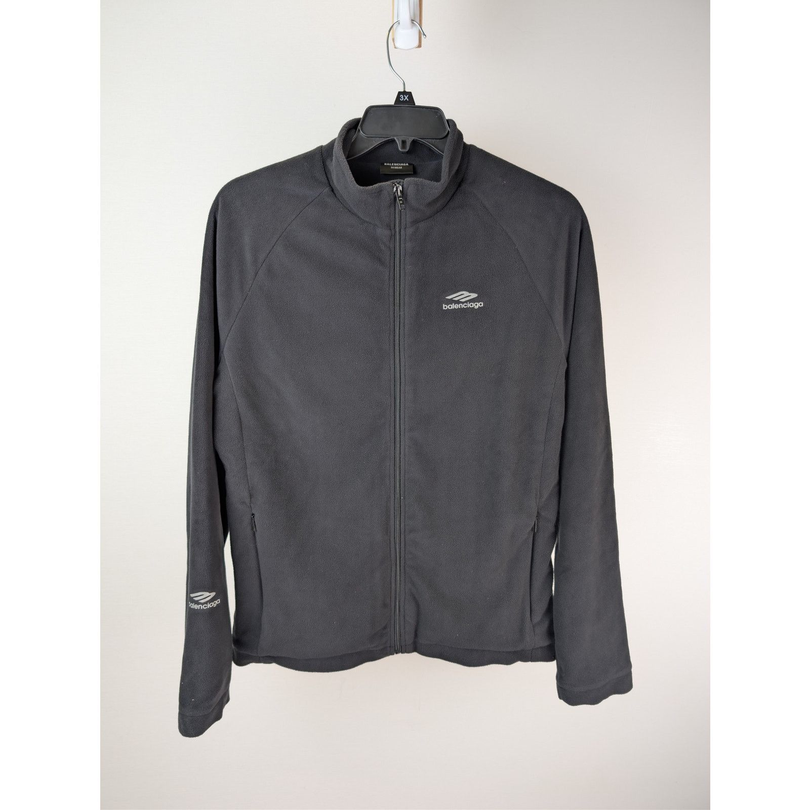 Balenciaga o1rshd1 Zip-Up Jacket in Black Size US L / EU 52-54 / 3 - 9 Thumbnail