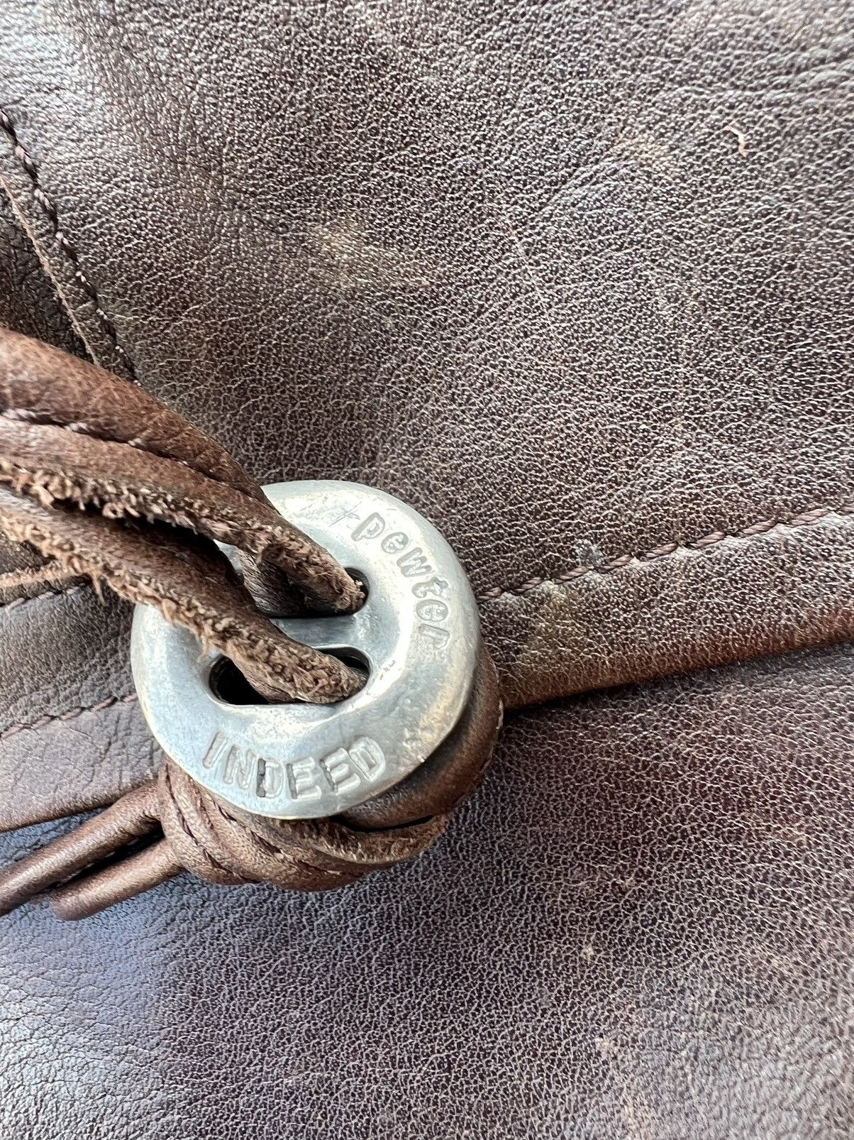 Leather Vintage Indeed Japan Pewter Patina Leather Sling Bag Size ONE SIZE - 8 Thumbnail