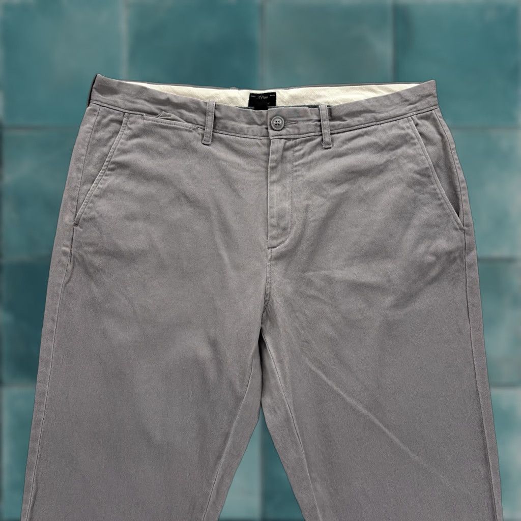J.Crew J.Crew 770 Straight Pants Mens 33x32 Gray Chino Casual Workwear Stretch Cotton Spandex Flat Front ZIP Pockets 90s? Size US 33 - 1 Thumbnail