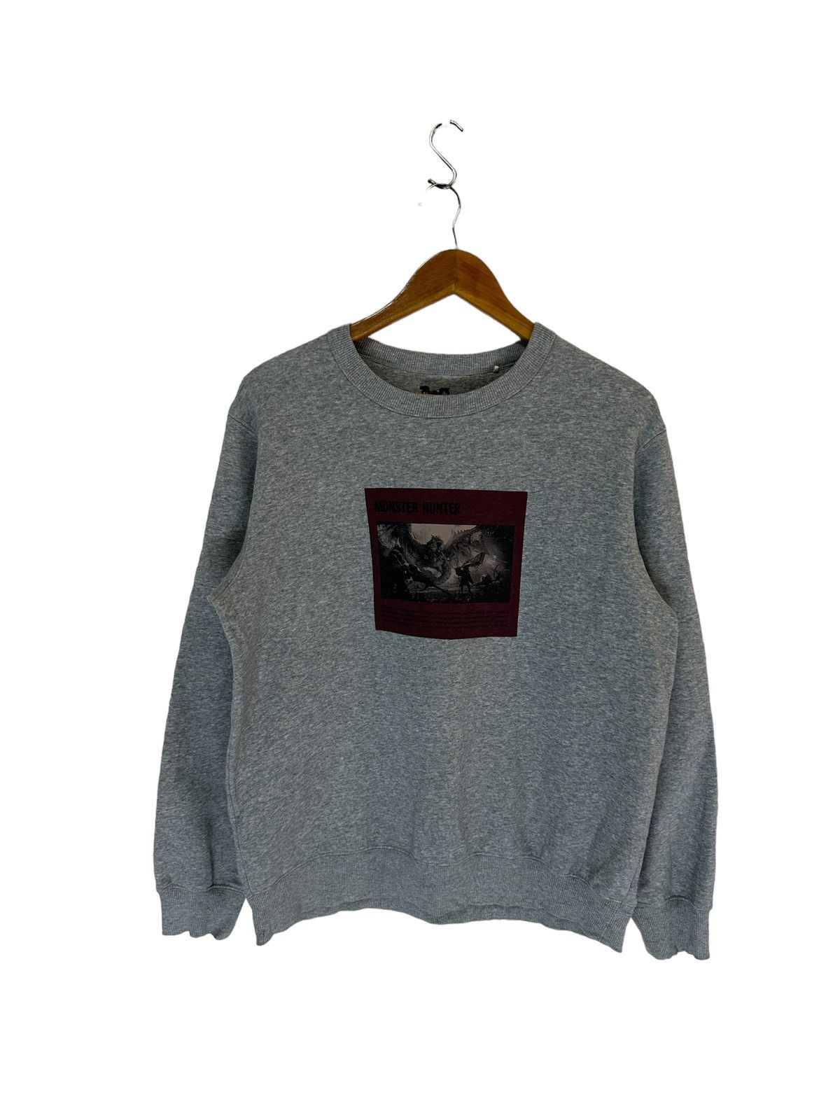 image of Movie Monster Hunter Capcom Sweatshirt in Grey, Men's (Size Medium)