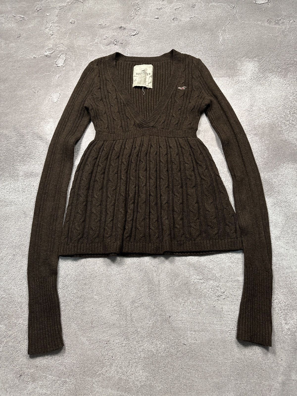 Vintage Y2K Hollister Rabbit Hair Blend Babydoll Sweater