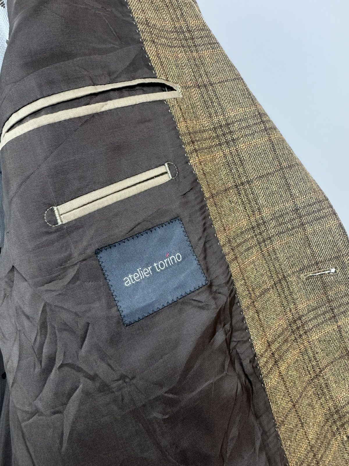 Other atelier torino pure wool plaid blazer sports jacket vintage Size 50R - 7 Thumbnail