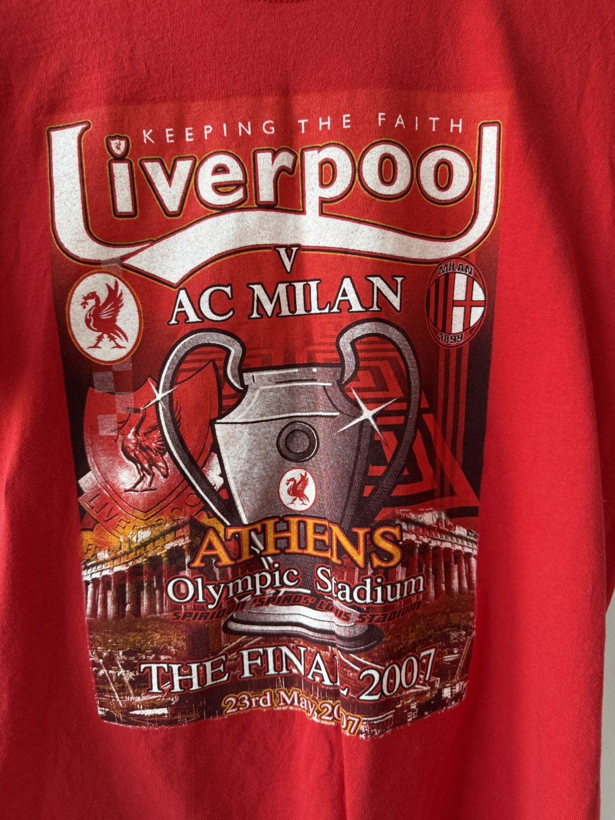 Vintage Liverpool-AC Milan 2007 Champions League Final T Shirt Size US M / EU 48-50 / 2 - 5 Thumbnail