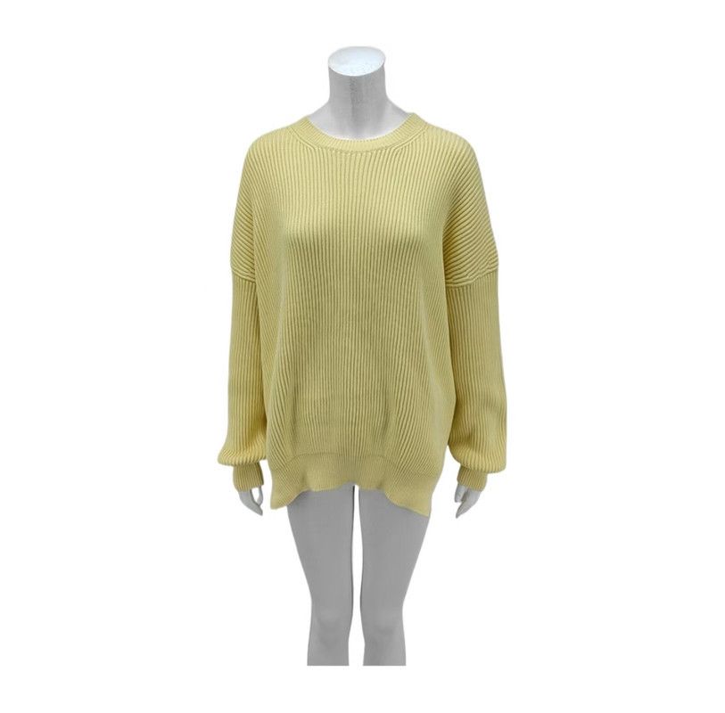 Loewe Loewe Yellow Long Sleeve Cotton Sweater 0089 Size S / US 4 / IT 40 - 1 Thumbnail