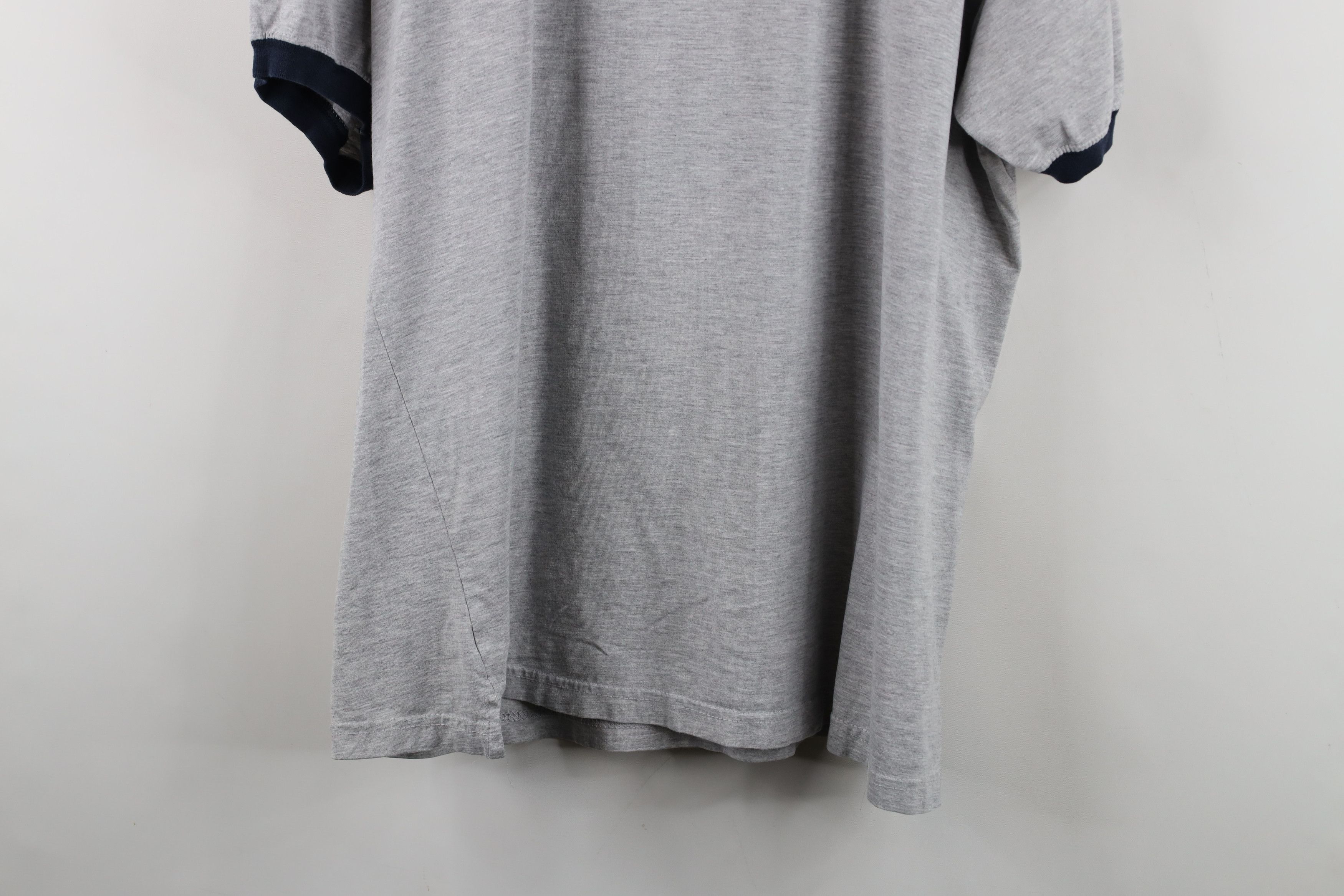 Vintage Vintage 90s Y2K Streetwear Short Sleeve Ringer T-Shirt Gray Size US L / EU 52-54 / 3 - 12 Thumbnail