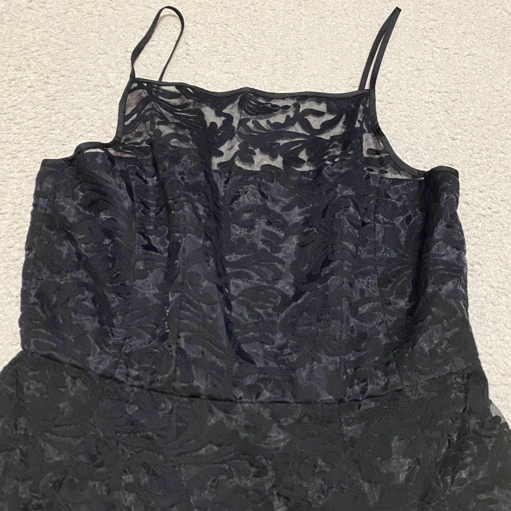 Calvin Klein Calvin Klein Dress Womens sz 10 Black Floral Lace Lined Sleeveless A-Line Size L / US 10 / IT 46 - 2 Thumbnail