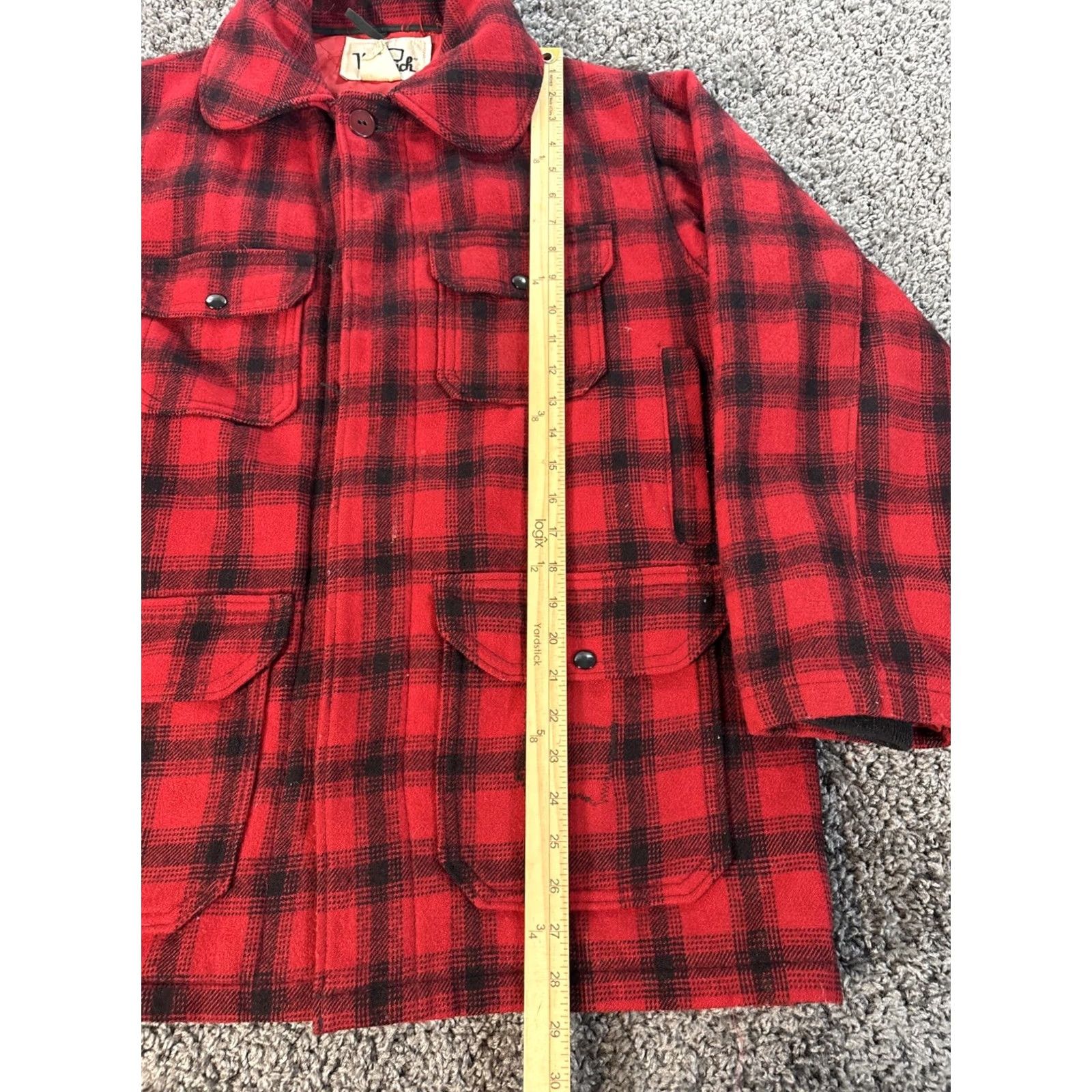 Vintage VINTAGE Woolrich 523 Chore Coat Mens 40 Buffalo Plaid Mackinaw Wool Jacket Coat Regular Red Plaid USA 60s Mens Size US XXS / EU 40 - 2 Thumbnail