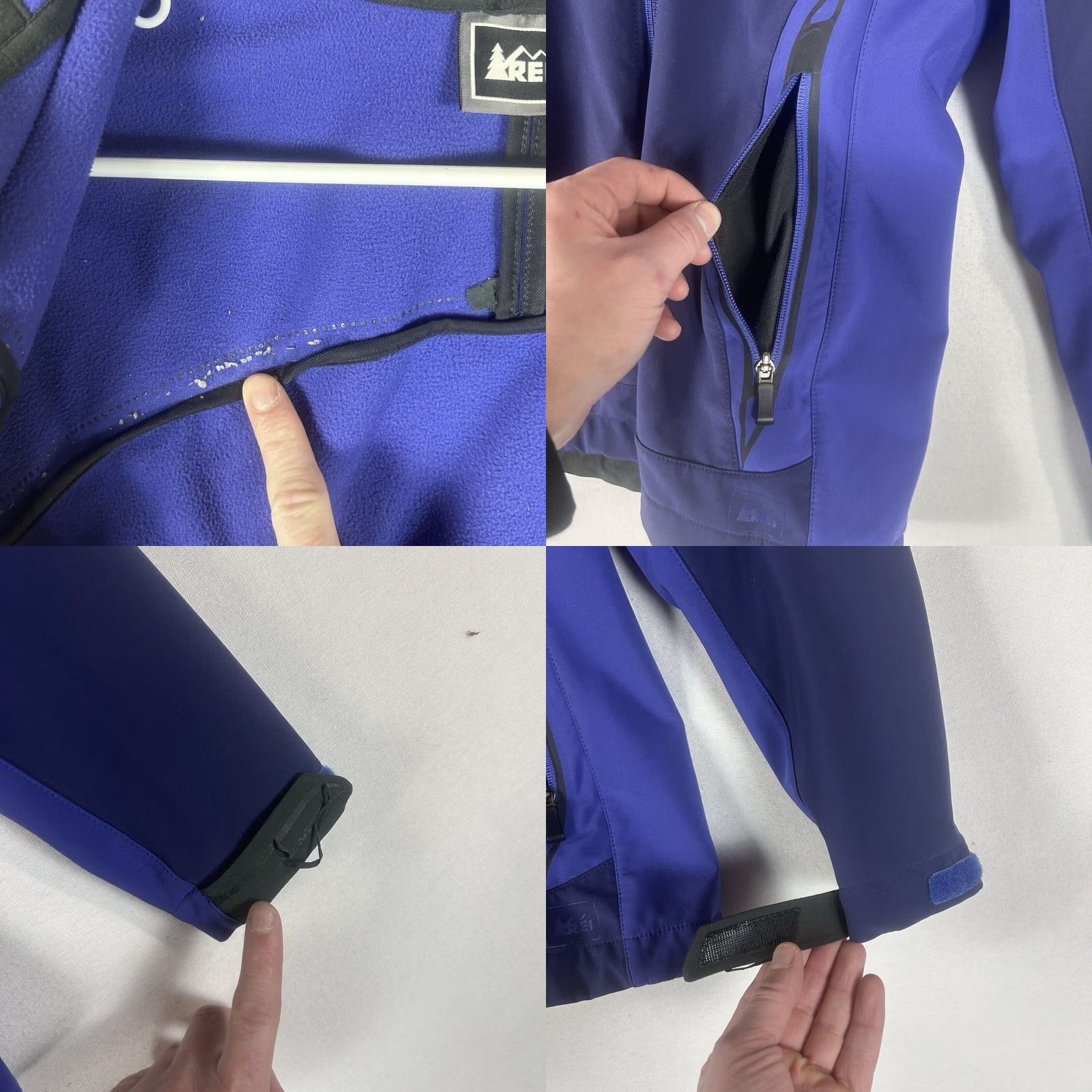 Vintage REI Hooded Jacket Womens S Full Zip Polartec Purple Adjustable Pockets Rain Size S / US 4 / IT 40 - 8 Thumbnail