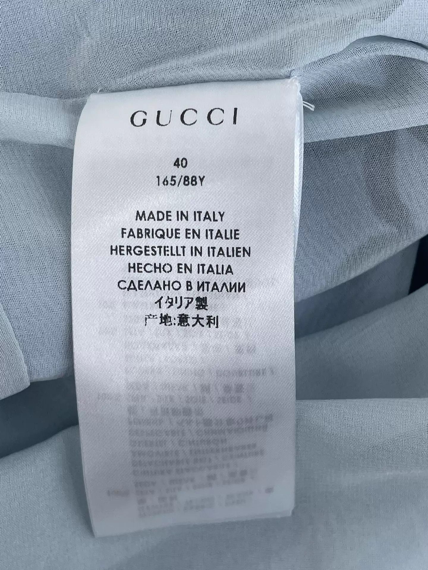 Gucci Gucci blue printed silk sleeveless dress size 40 Size S / US 4 / IT 40 - 5 Thumbnail
