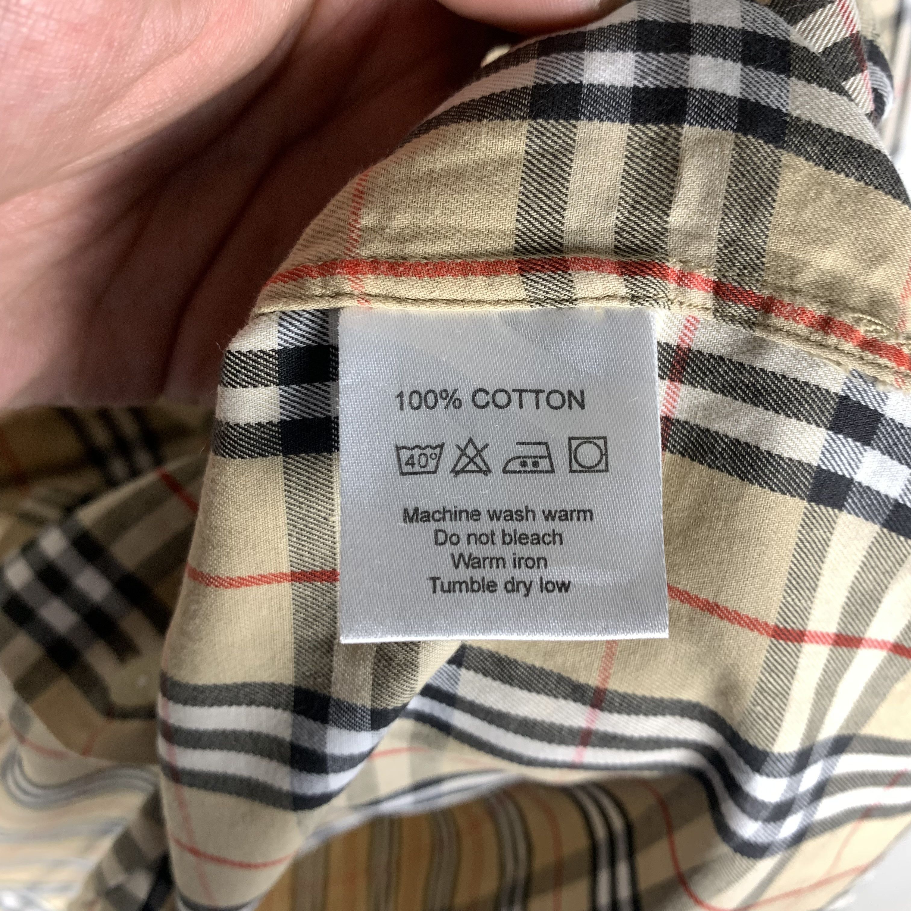 Burberry × Vintage Vintage Burberry Nova Check L/S Shirt Size US L / EU 52-54 / 3 - 5 Thumbnail