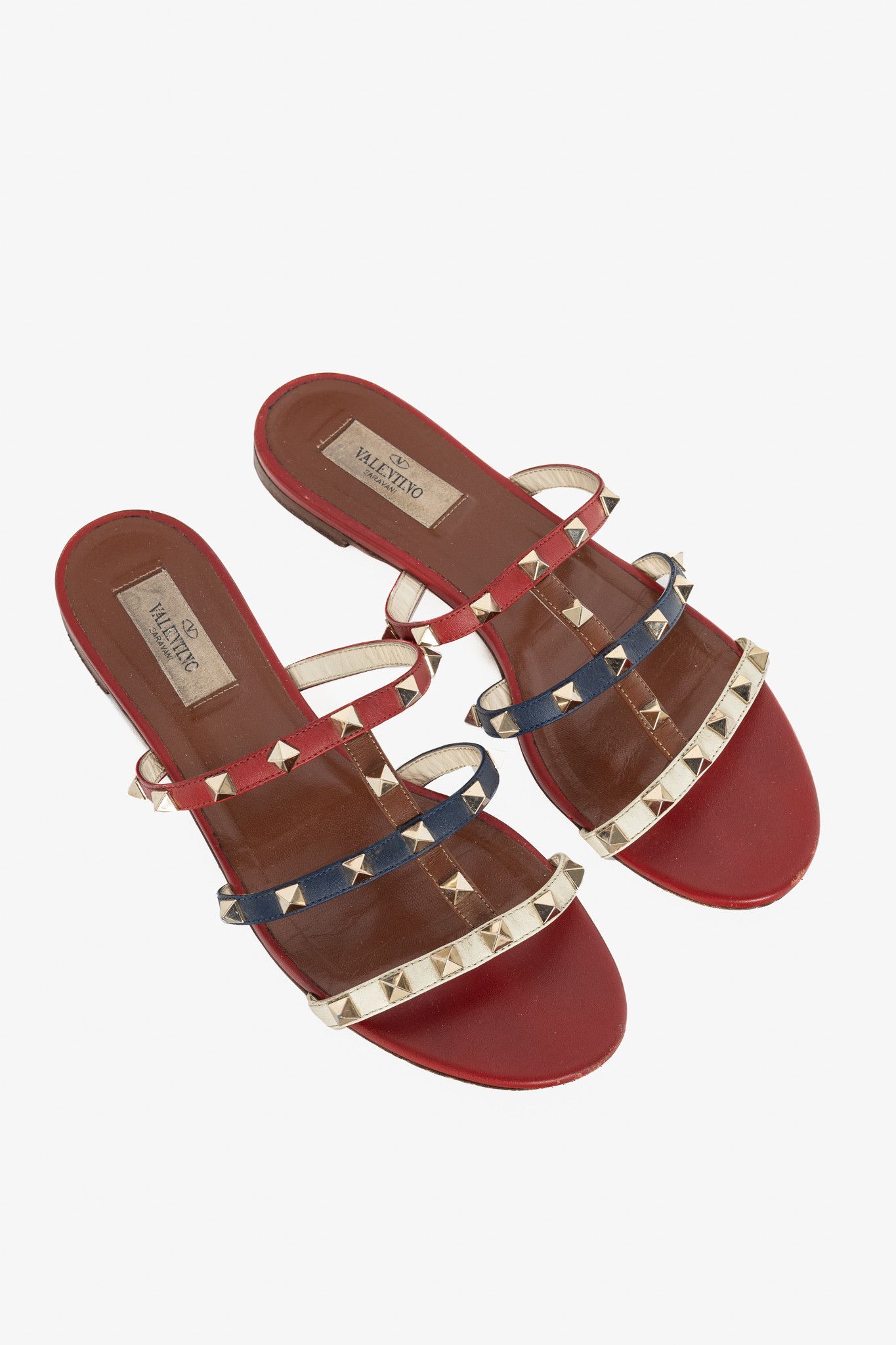 Valentino Valentino Garavani Rockstud Flat Mule Sandals Size US 8 / IT 38 - 1 Thumbnail