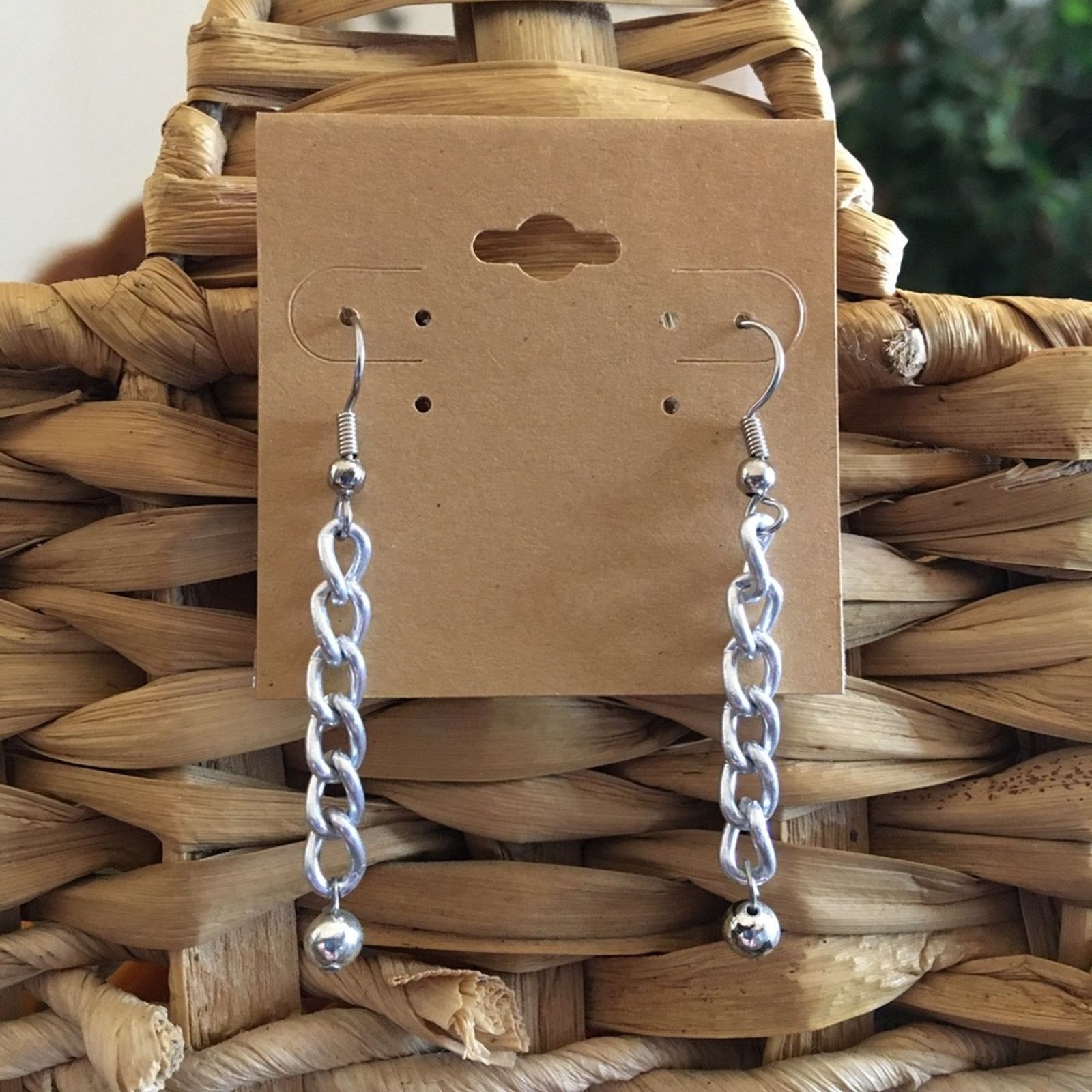 Vintage Vintage repurpose silver chain dangle earrings Size ONE SIZE - 1 Thumbnail
