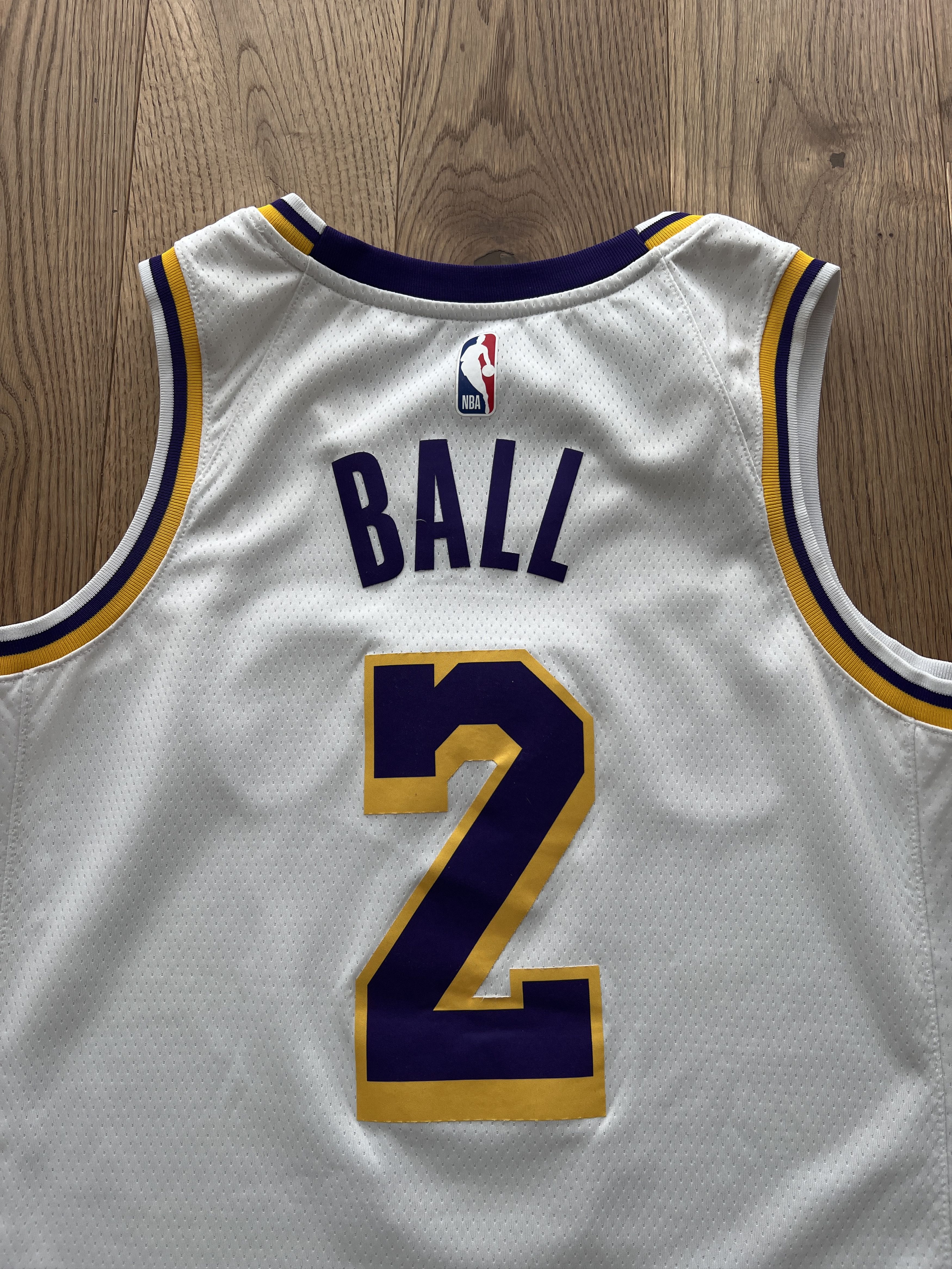 Nike RARE! Nike LA Lakers #2 Ball jersey NBA mesh basketball home Size US M / EU 48-50 / 2 - 9 Thumbnail