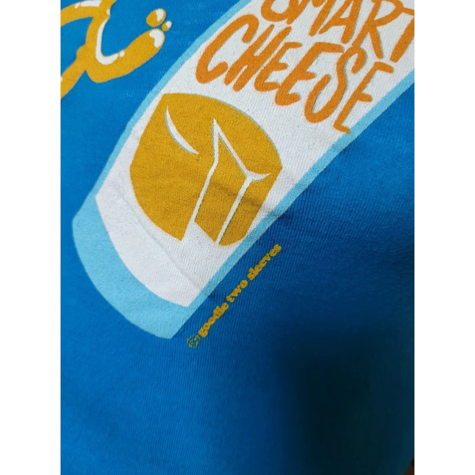 Vintage Womens Goodie Two Sleeves T-Shirt Short Sleeve Crew Neck Blue 100% Cotton Jrs Small Wiz Kid Cheese Funny Easy Shirt Mens Womens Girls? Size S / US 4 / IT 40 - 3 Thumbnail