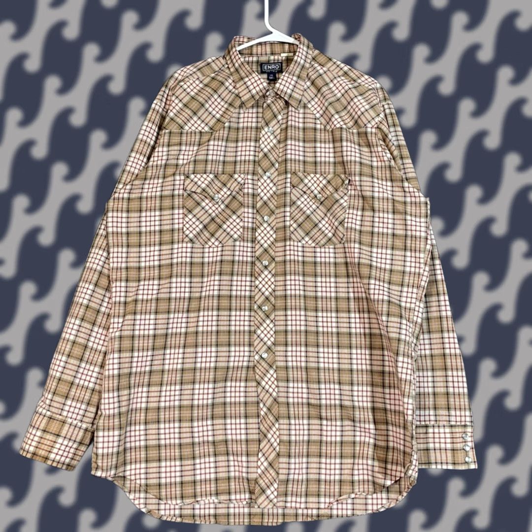 dress shirts enro Mens Shirt size 17x36 XL (46-48) Approximately 24 1/2 From Shoulder Seam To Bottom Of Sleeve Hem enro mens dress shirt