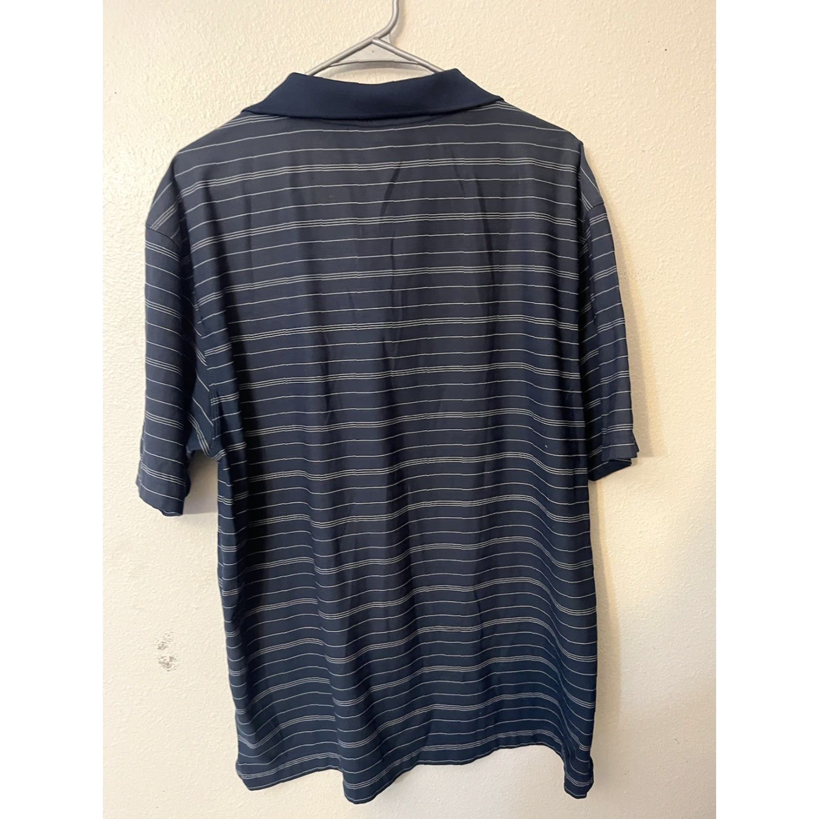 Nike Nike Golf Polo Shirt Short Sleeve Large Blue Striped Dri-FIT Logo Men Size US L / EU 52-54 / 3 - 3 Thumbnail