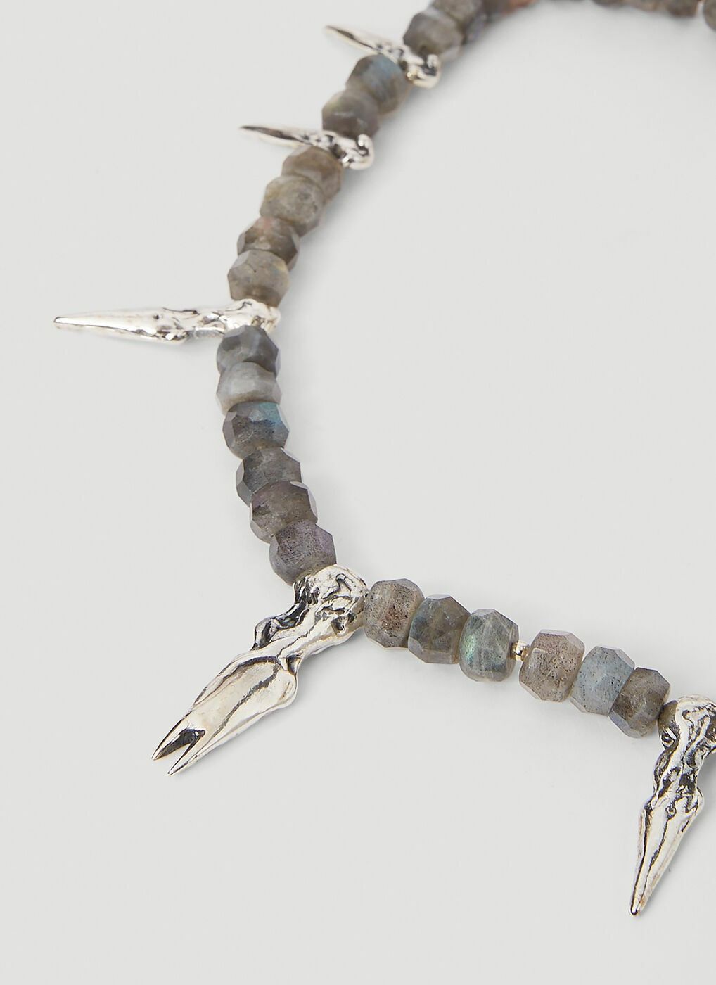 Misbhv $450 MISBHV 925 Silver Spikes Necklace choker Size ONE SIZE - 2 Thumbnail
