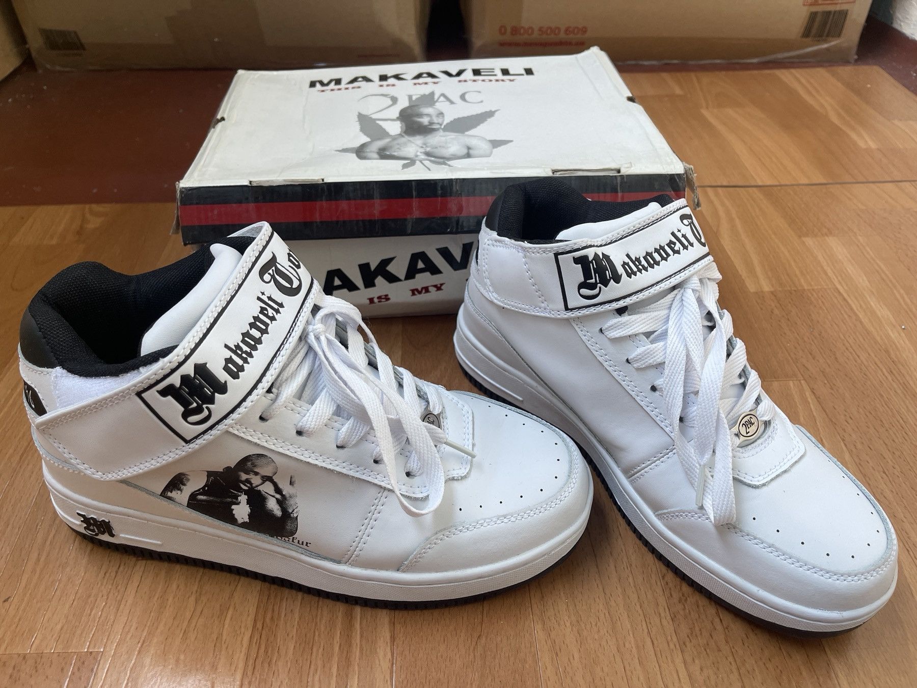 Makaveli MAKAVELI Branded sneakers, 2Pac shoes, Hi Top vintage US 9 Size US 9 / EU 42 - 5 Thumbnail