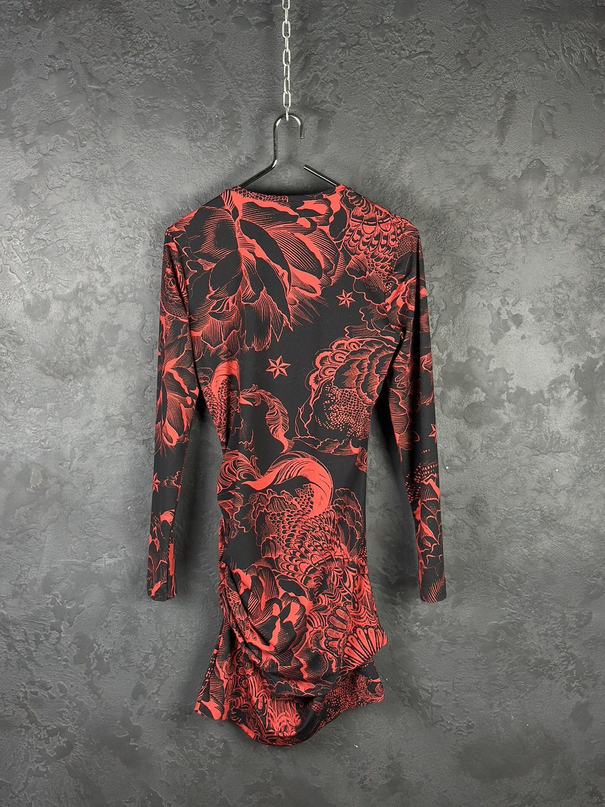 Just Cavalli JUST CAVALLI RED ORIENTAL PRINT MINI DRESS Size M / US 6-8 / IT 42-44 - 6 Thumbnail