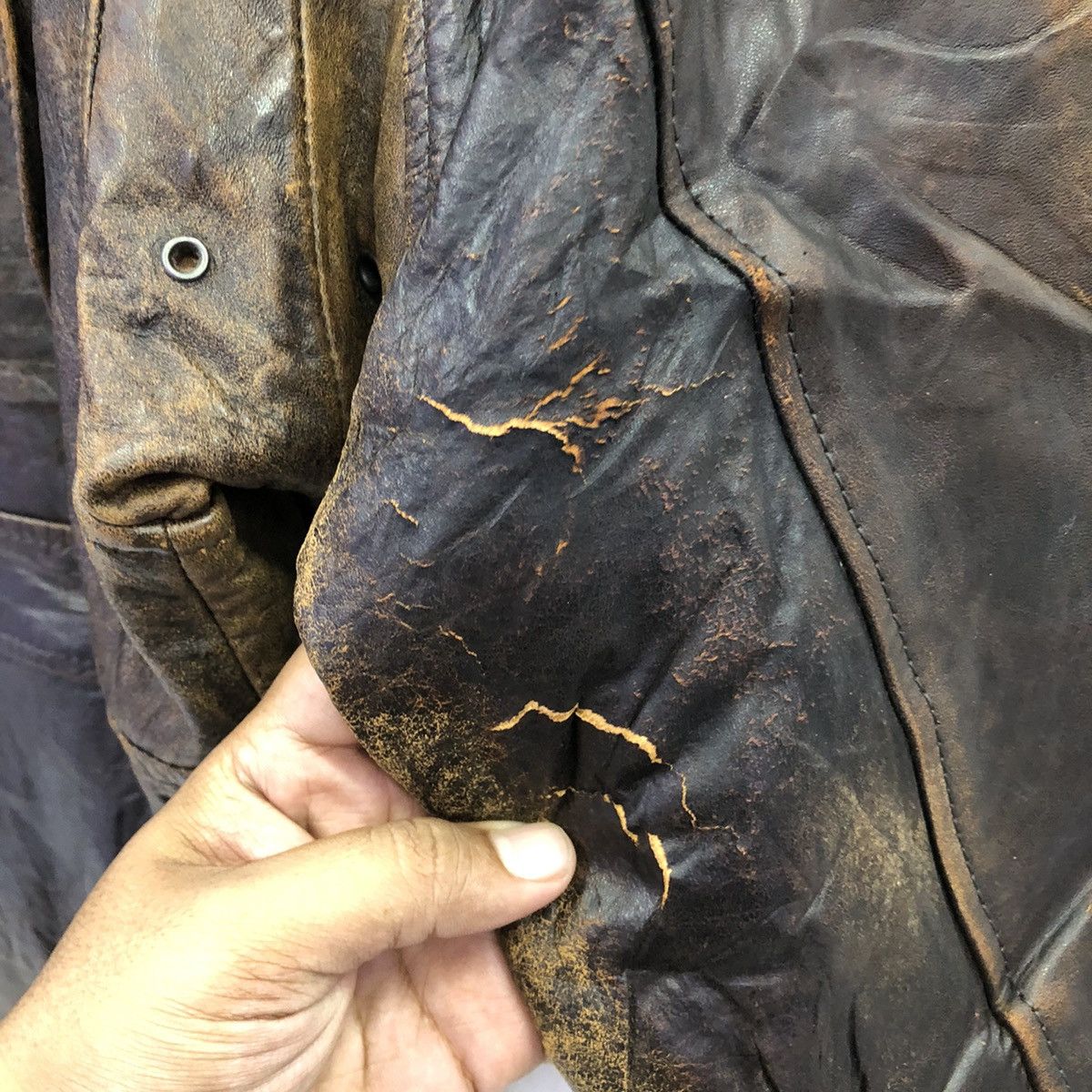 Japanese Brand Vintage Sub Urban Tokyo Sheepskin Leather Jacket Size US M / EU 48-50 / 2 - 15 Thumbnail