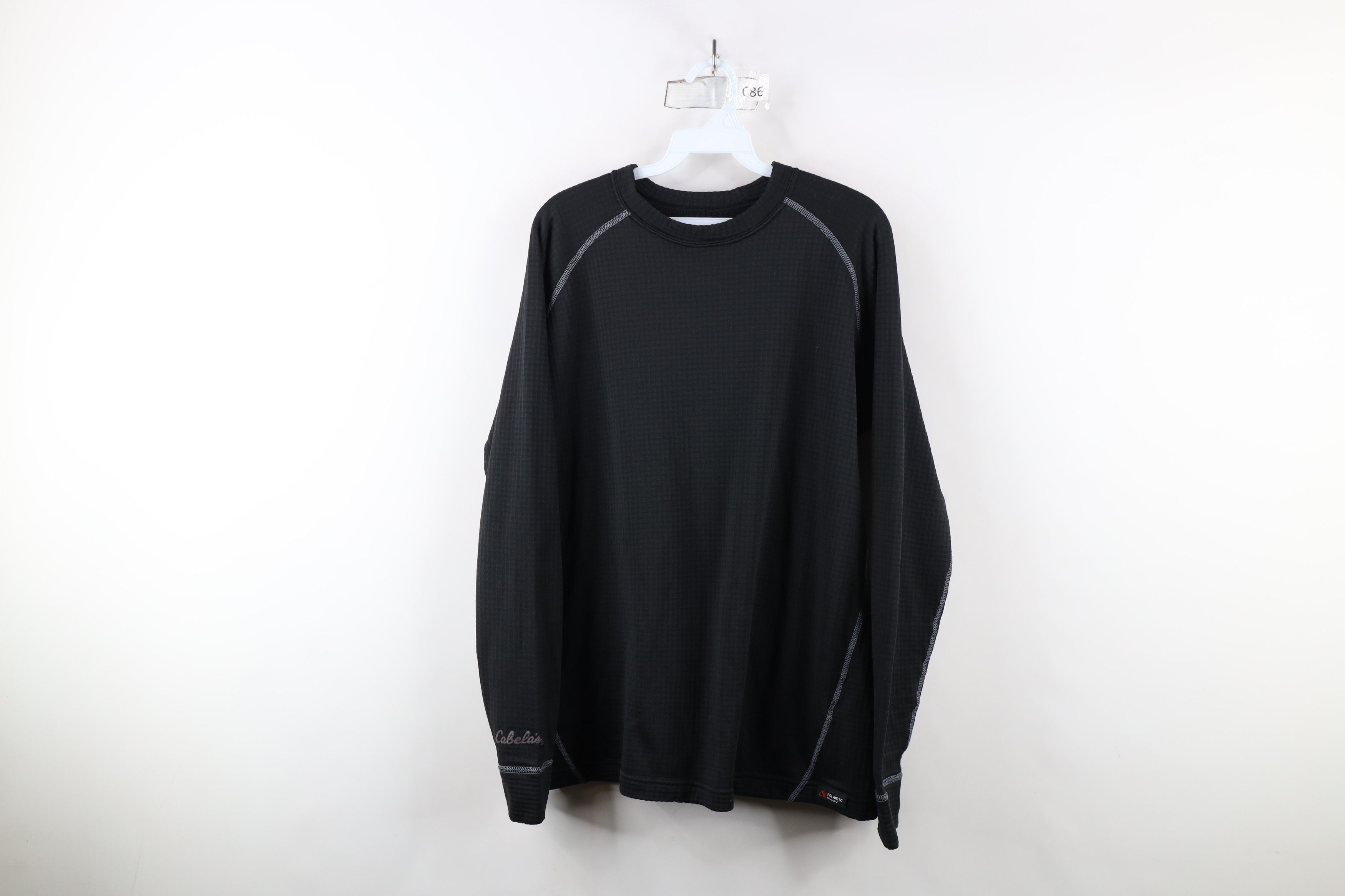 Cabelas × Vintage Vintage Cabelas Thermal Fleece Lined Sweatshirt Black Size US L / EU 52-54 / 3 - 1 Thumbnail
