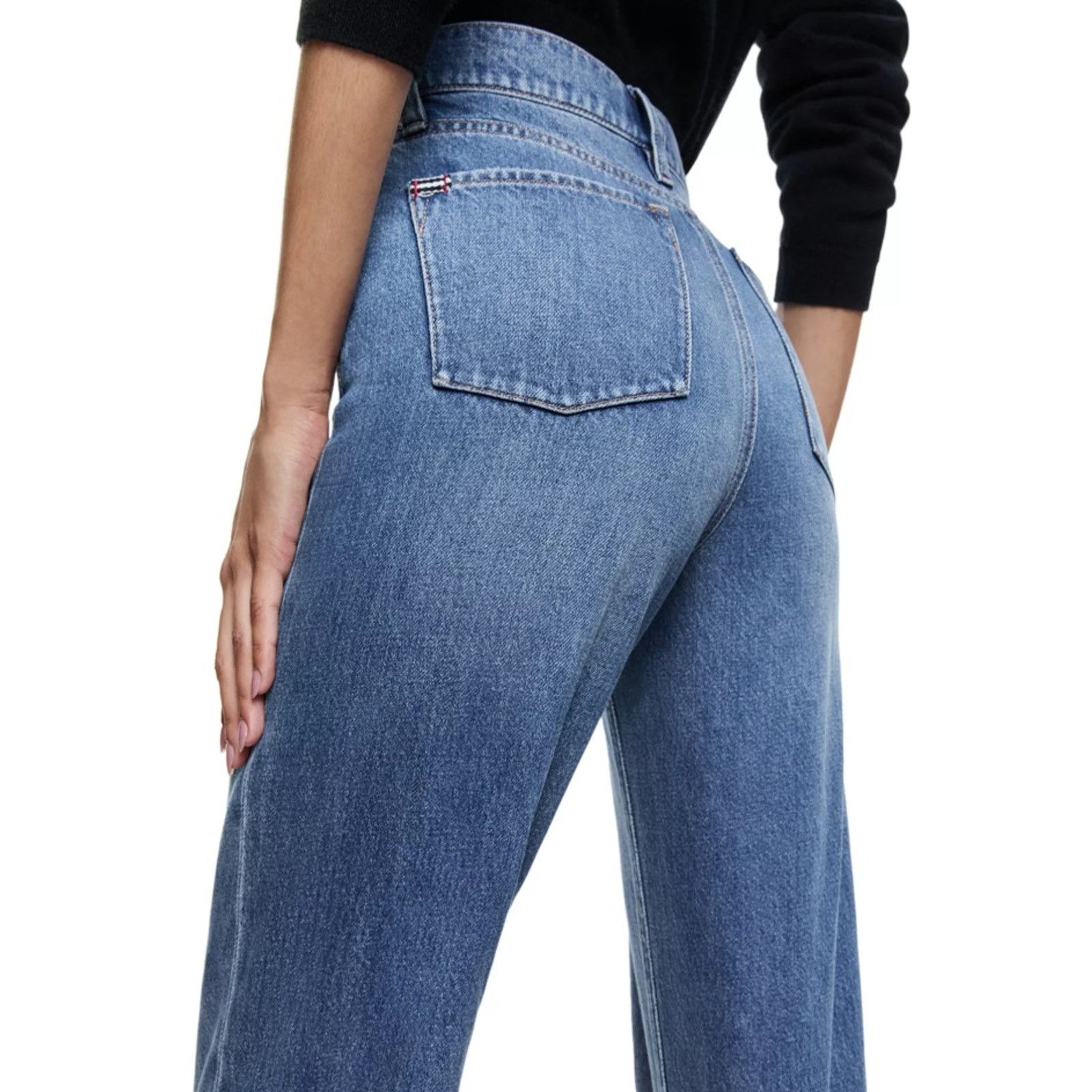 Alice + Olivia Alice and Olivia Women Avery Blue Wide Leg Jeans Size 25 Size 25" / US 0 / IT 36 - 5 Thumbnail