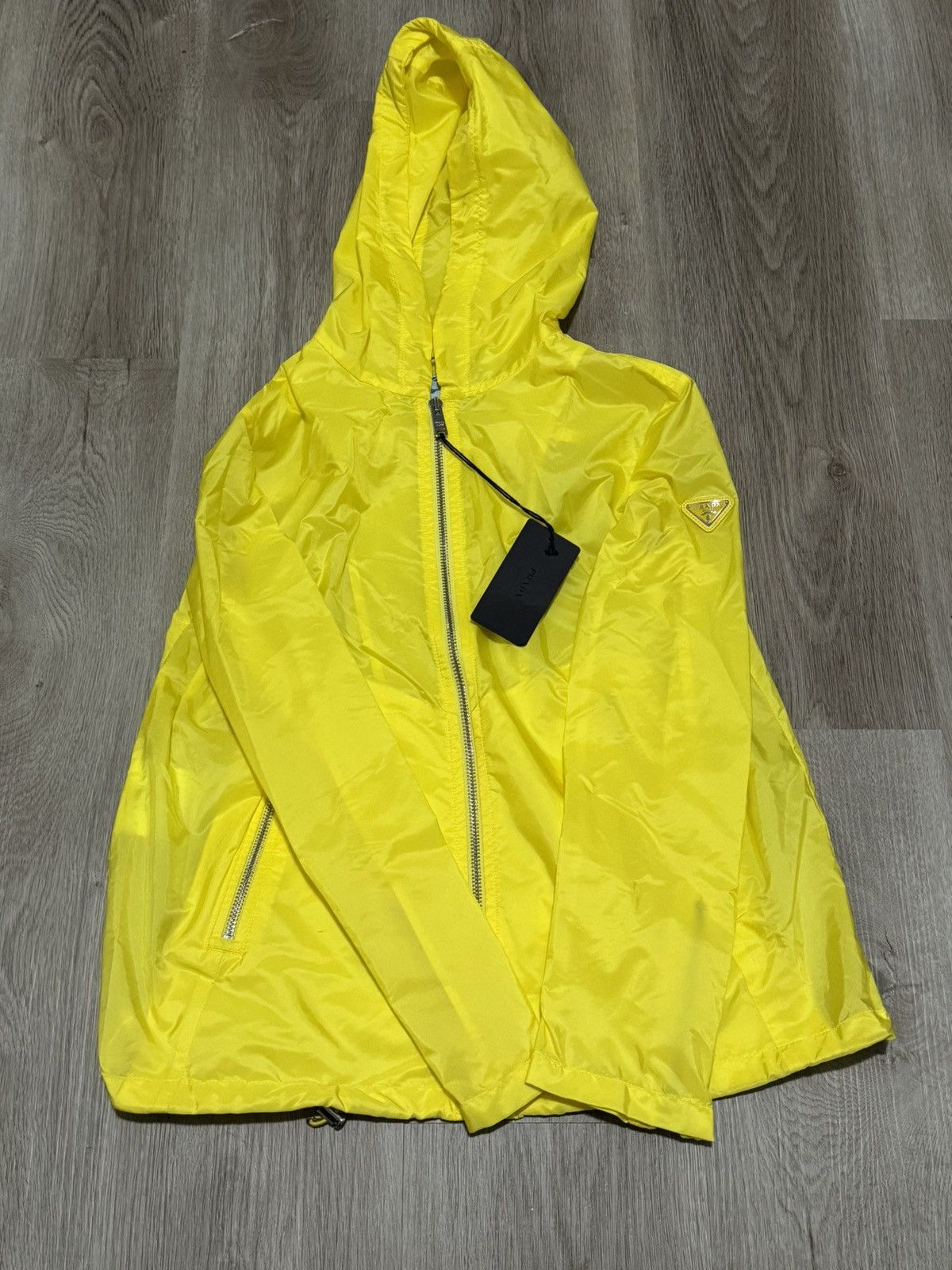 image of Prada Nylon Light Weight Jacket in Yellow, Women's (Size XS)