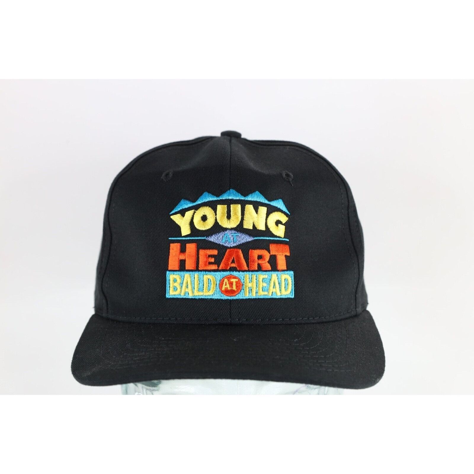 Vintage Vintage 90s Young At Heart Bald At Head Snapback Hat Size ONE SIZE - 1 Thumbnail