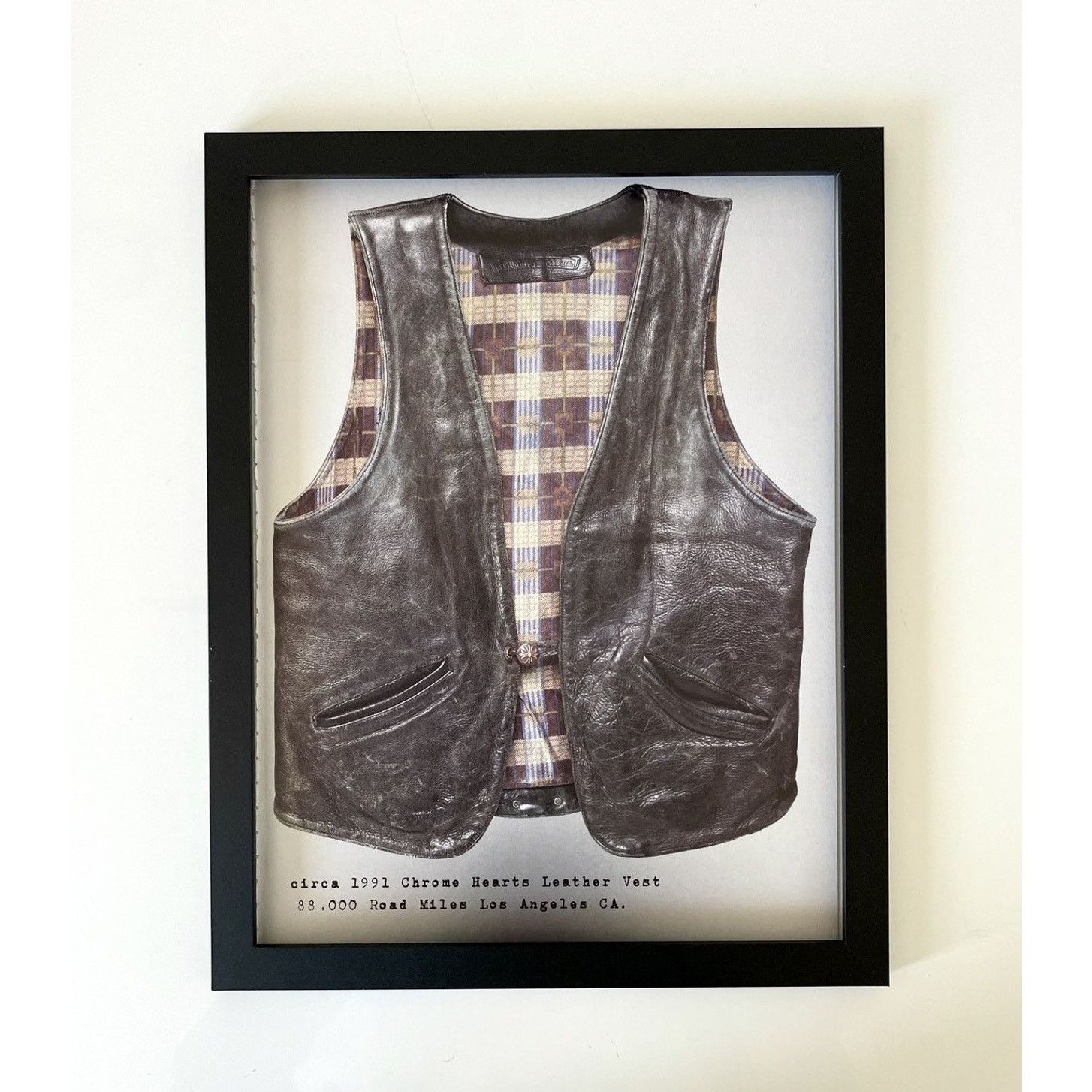 Chrome Hearts × Japanese Brand × Vintage Chrome Hearts vintage Leather Vest Poster framed 9x11 Size ONE SIZE - 1 Thumbnail