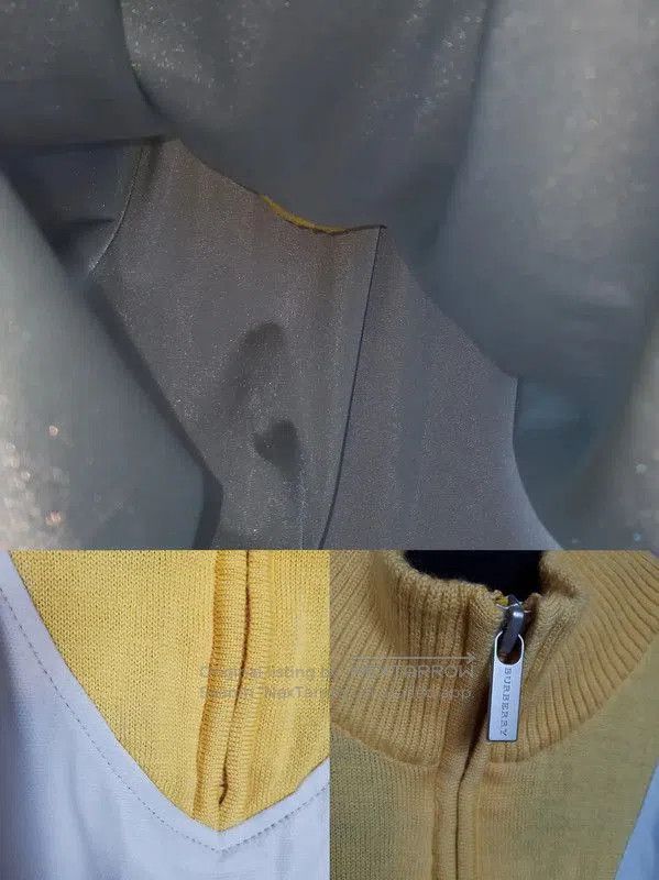 Burberry Burberry Spring Yellow Wool Half-Zip Top. Size XL / US 12-14 / IT 48-50 - 7 Thumbnail