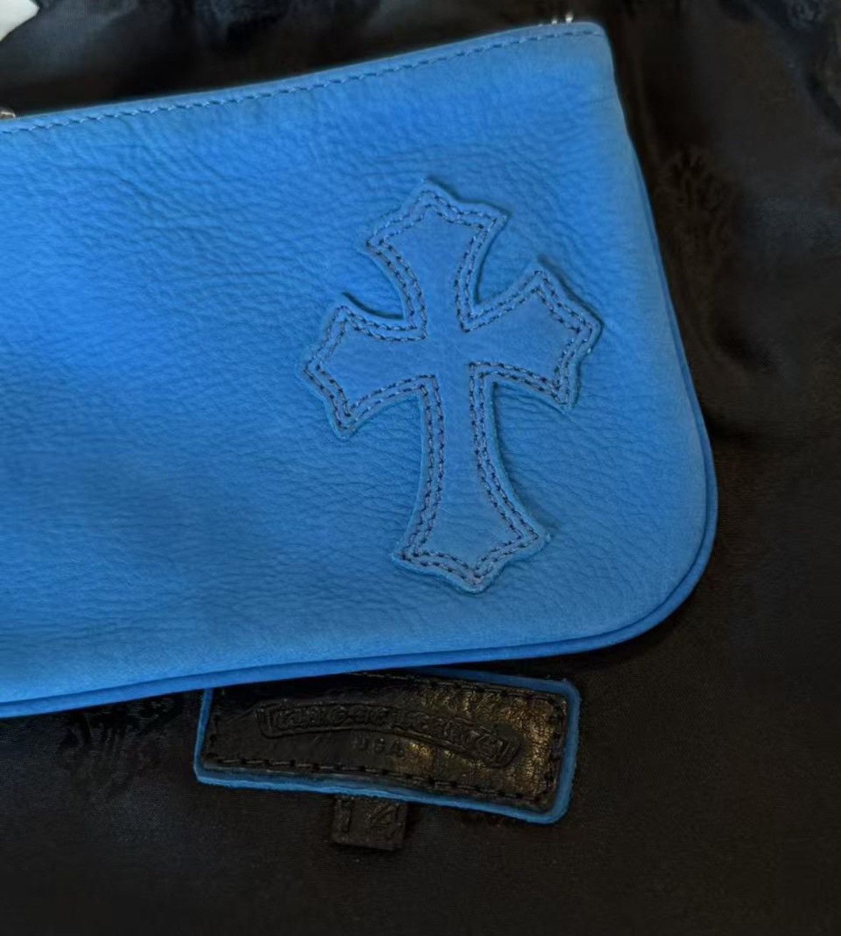 Chrome Hearts Blue cross patch cardholder wallet Size ONE SIZE - 4 Thumbnail