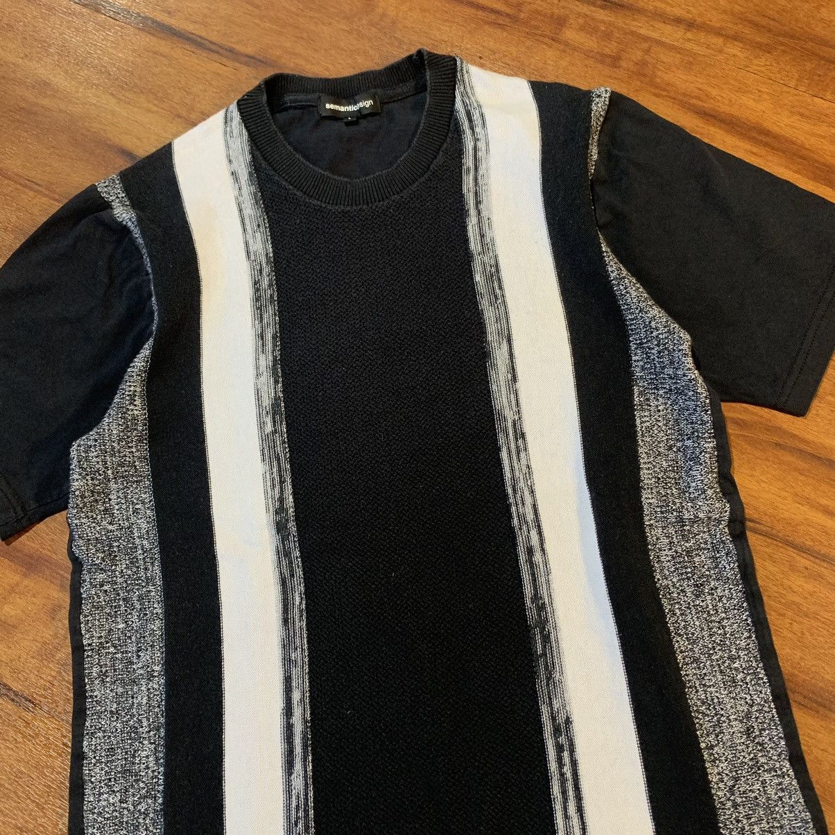 Japanese Brand × Vintage × semanticdesign Sematic Design Platstripe Tee Size US L / EU 52-54 / 3 - 2 Thumbnail