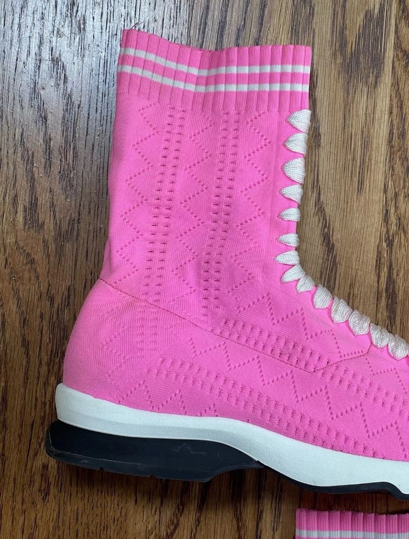 Fendi Fendi Rockoko Sneakers Knitted Sock Pink Women’s 39 Size US 9 / IT 39 - 6 Thumbnail