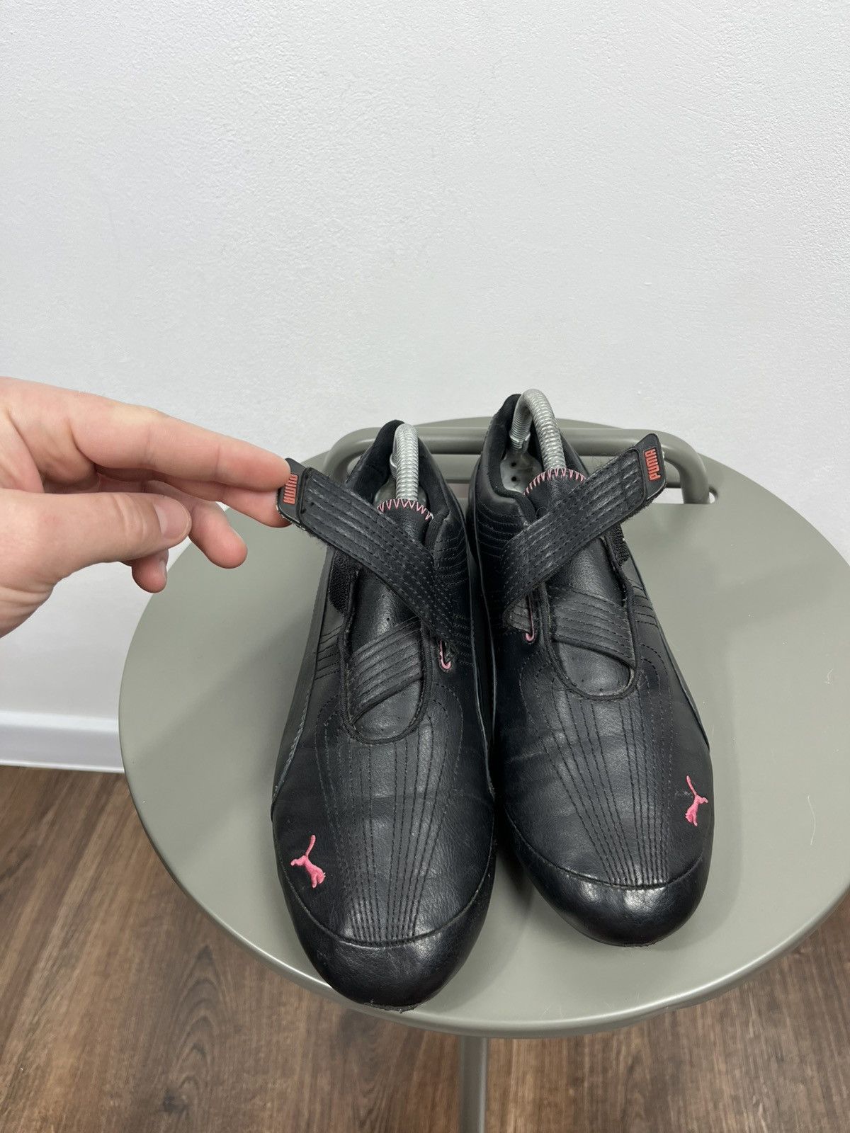 Puma Puma Racing Style Slip On Sneakers Black Pink Logo Strap 41 Size US 10 / IT 40 - 13 Thumbnail