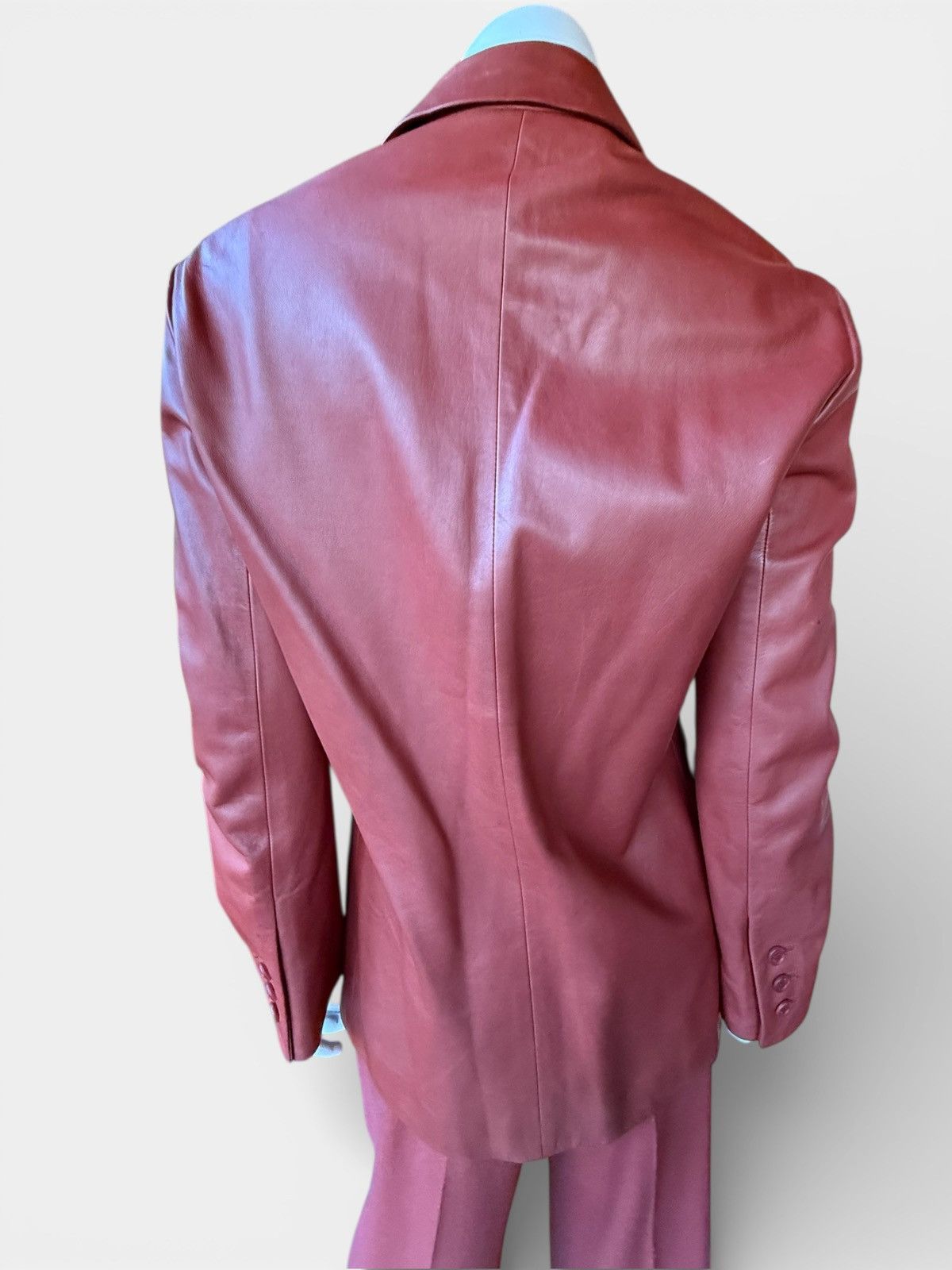 Yves Saint Laurent 70’s YSL Rive Gauche leather jacket + Wool trouser set 38 Size S / US 4 / IT 40 - 18 Thumbnail