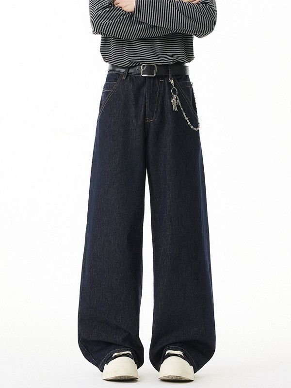 Vintage Men's American street retro cleanfit wide-leg loose jeans Size US 32 / EU 48 - 2 Thumbnail