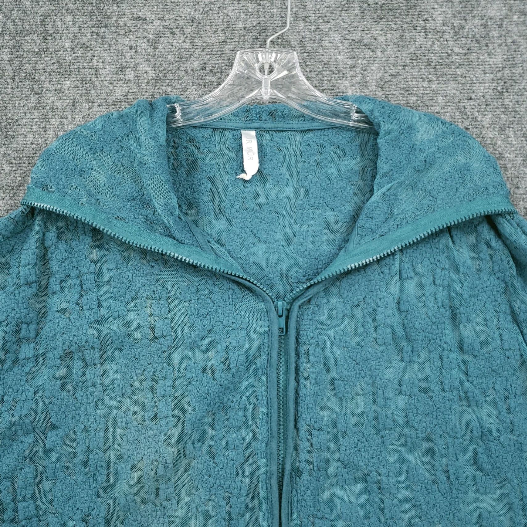 Vintage Mur Mur Womens L Green Full Zip Hooded Embroidered Sweater Nike? Size L / US 10 / IT 46 - 3 Thumbnail