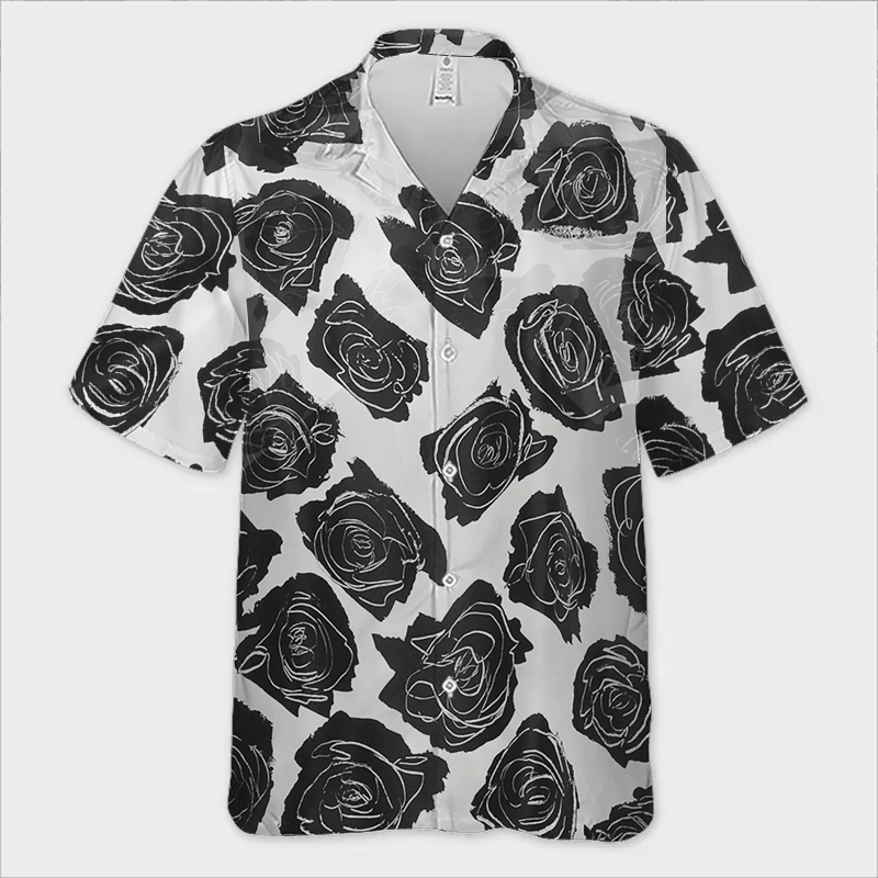 The Unbranded Brand × Vintage White & Black Cybele Print Silk Bowling Shirt Size US L / EU 52-54 / 3 - 2 Thumbnail