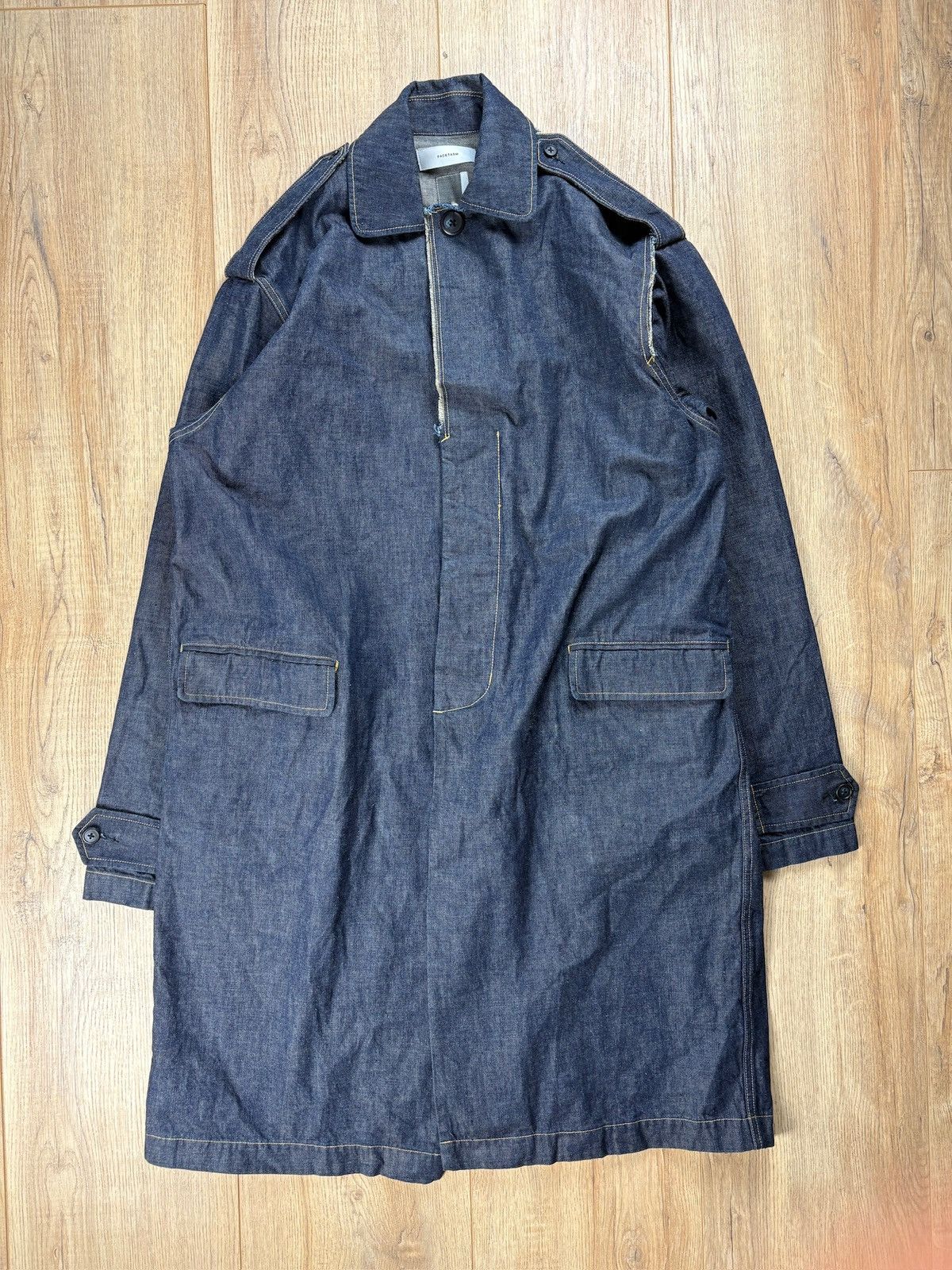 Facetasm Facetasm Denim Layered Long Coat Size US L / EU 52-54 / 3 - 11 Thumbnail