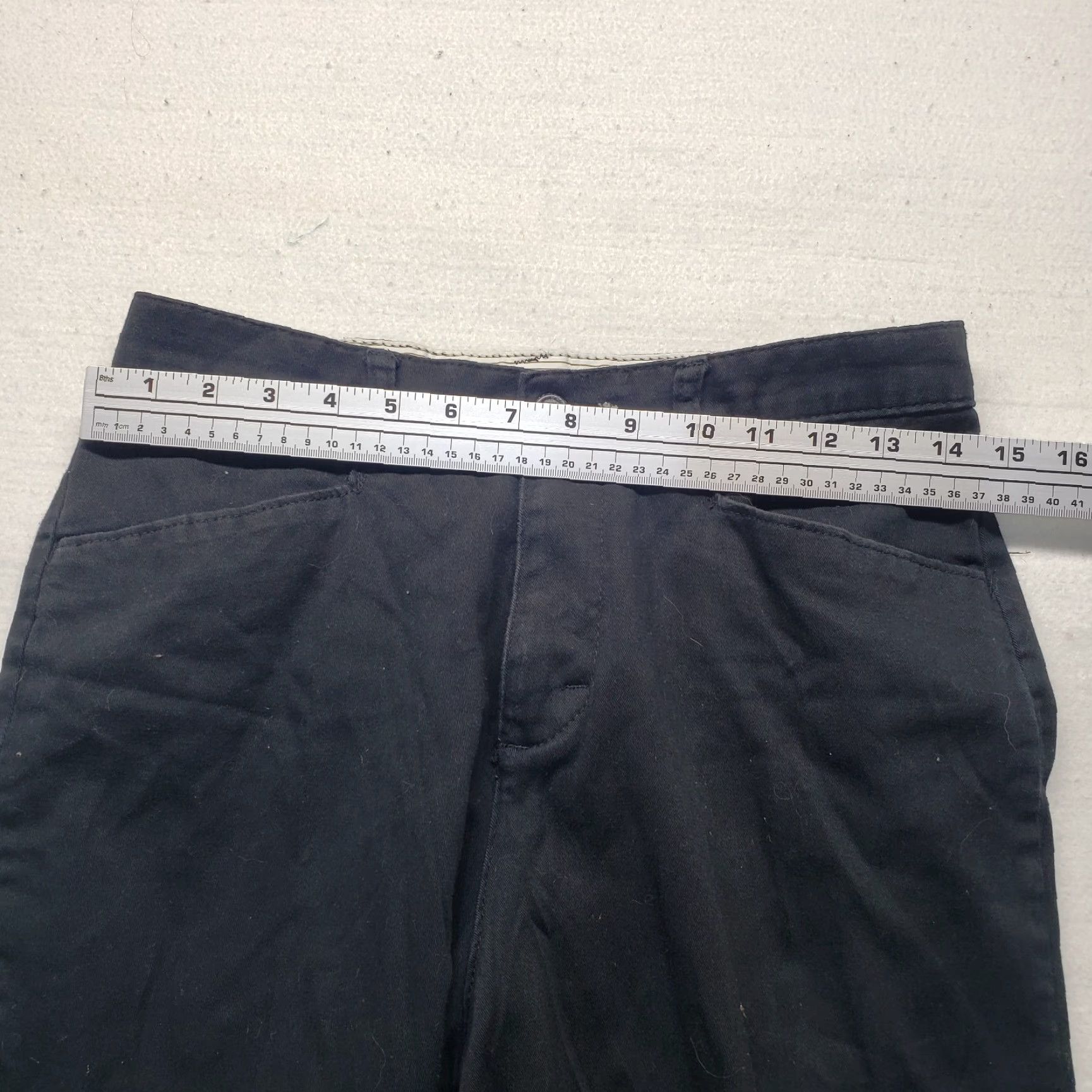Lee LEE Pants Waist 8 Straight Leg Relaxed Fit Women Gray Dark Cotton Blend Pockets Belt Loops At The Waist 8 Medium Womens Pants Size 30" / US 8 / IT 44 - 4 Thumbnail